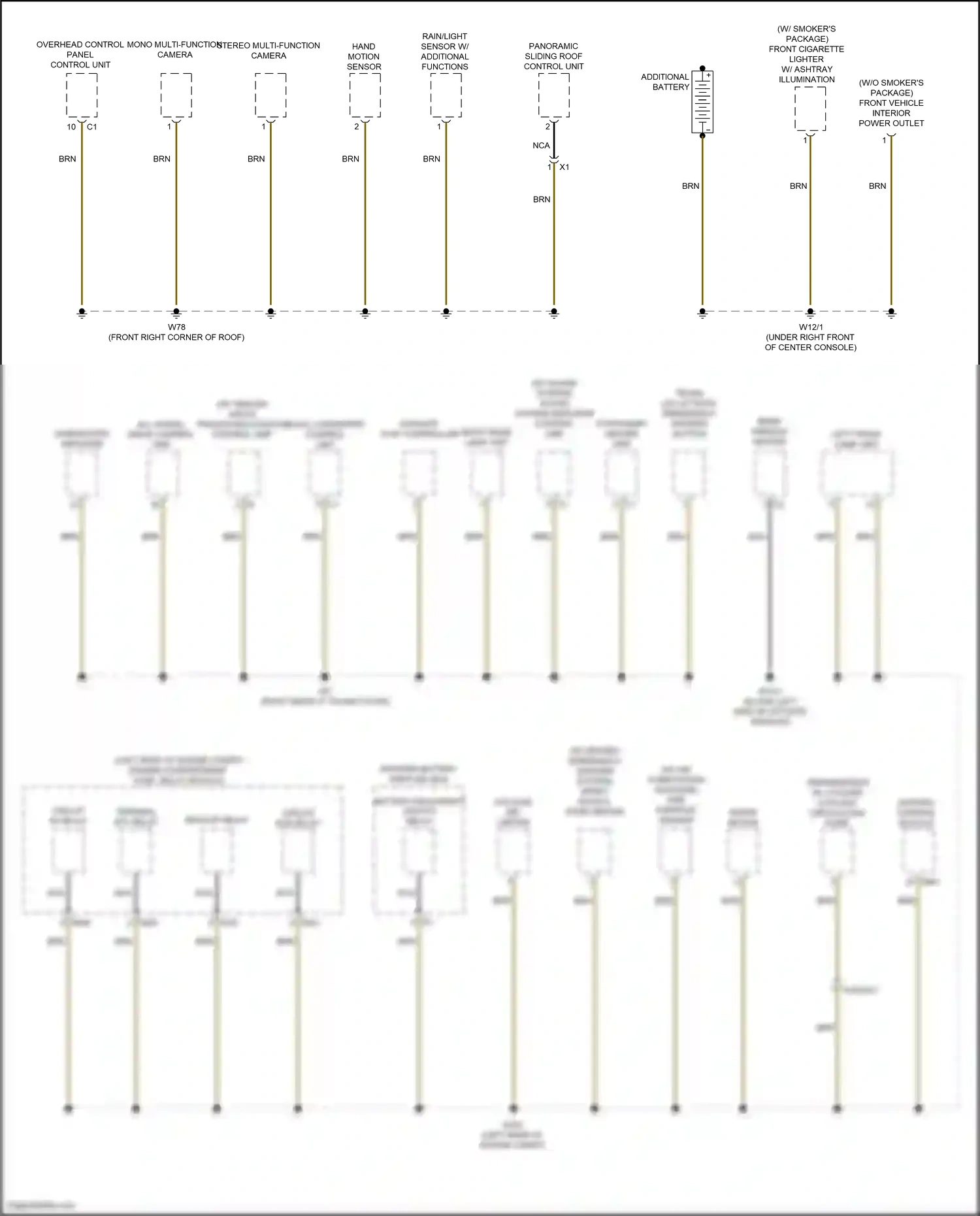 Wiring diagram central control module for Mercedes-Benz A-class W177 (2018-2023) (25 of 29)