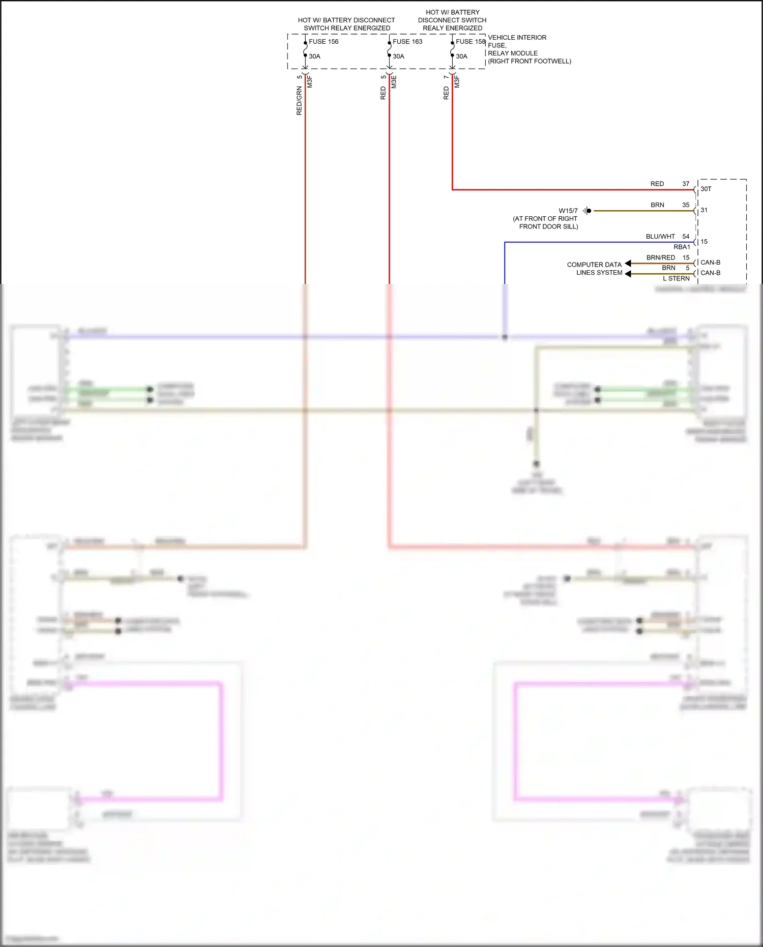 Wiring diagram central control module for Mercedes-Benz A-class W177 (2018-2023) (22 of 29)