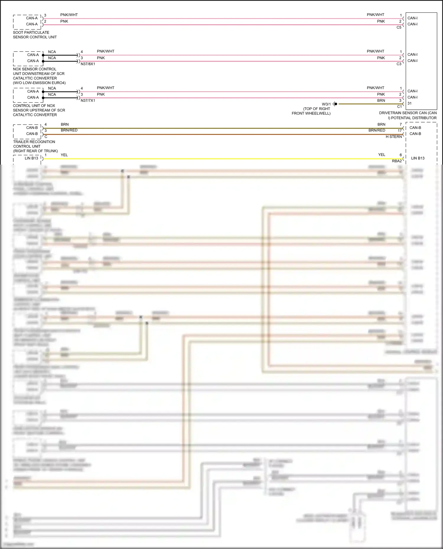 Wiring diagram central control module for Mercedes-Benz A-class W177 (2018-2023) (26 of 29)