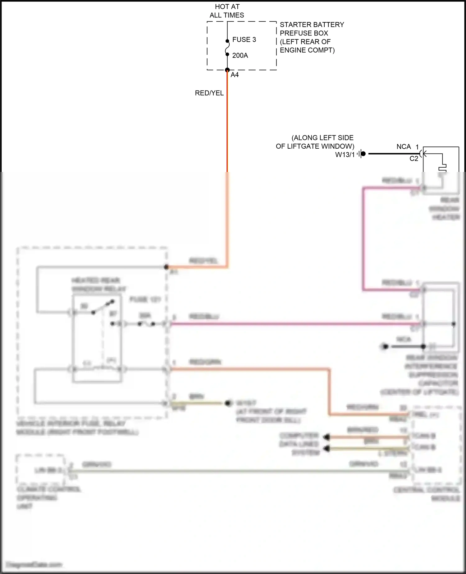Wiring diagram central control module for Mercedes-Benz A-class W177 (2018-2023) (4 of 29)