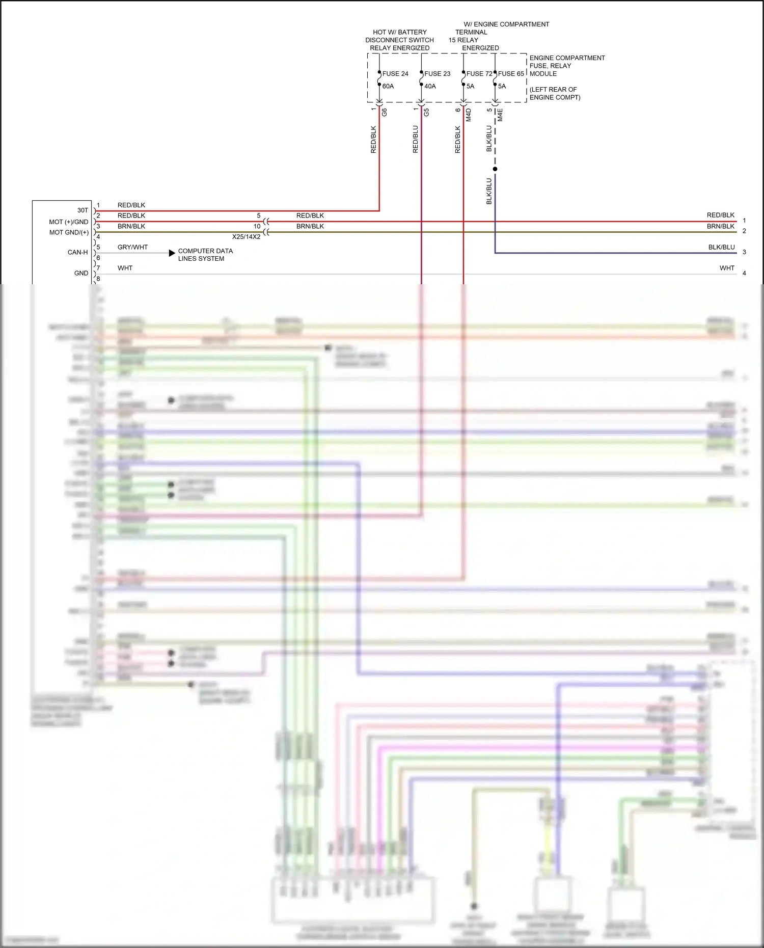 Wiring diagram central control module for Mercedes-Benz A-class W177 (2018-2023) (1 of 29)