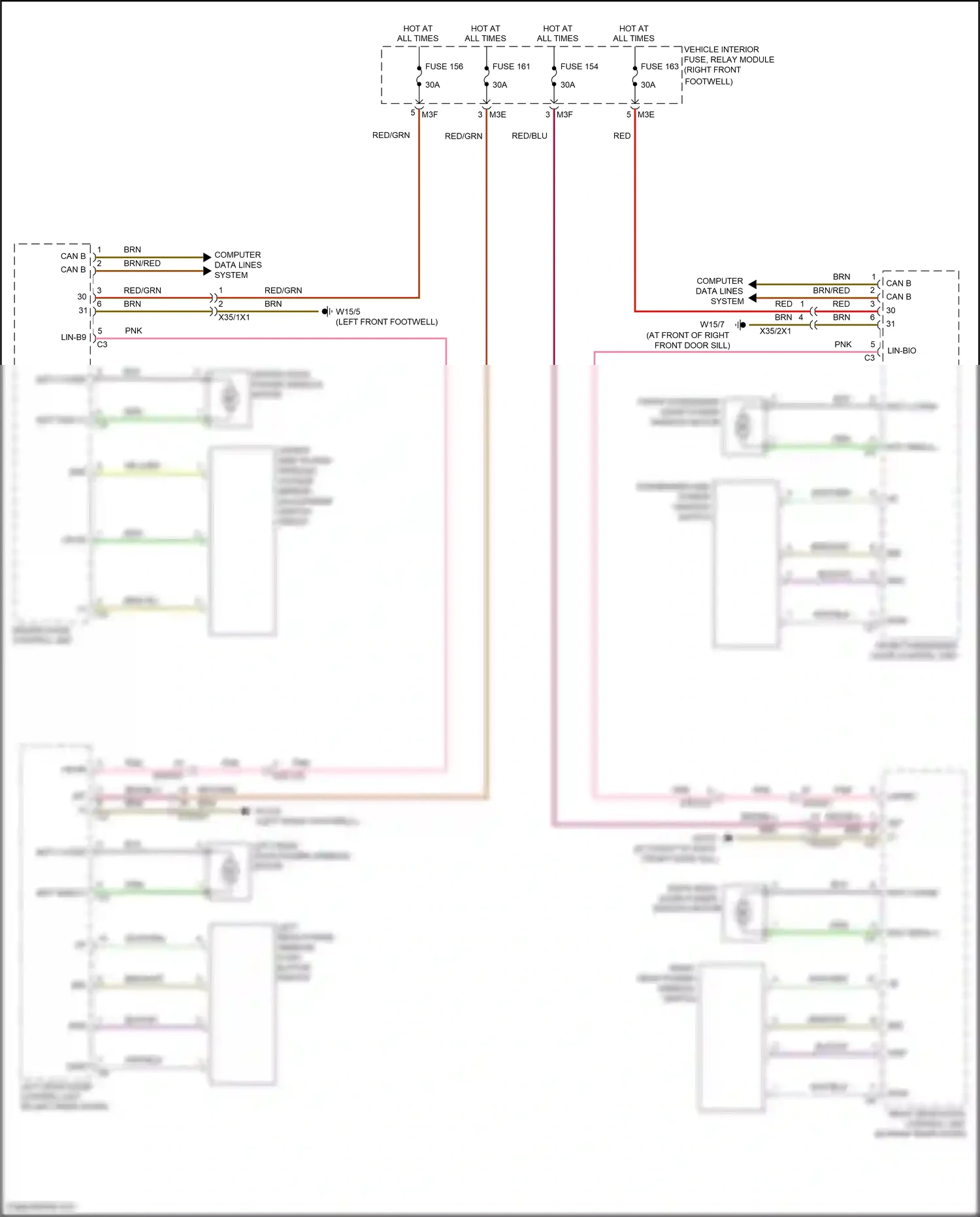 Wiring diagram computer data lines system for Mercedes-Benz A-class W177 (2018-2023) (70 of 80)