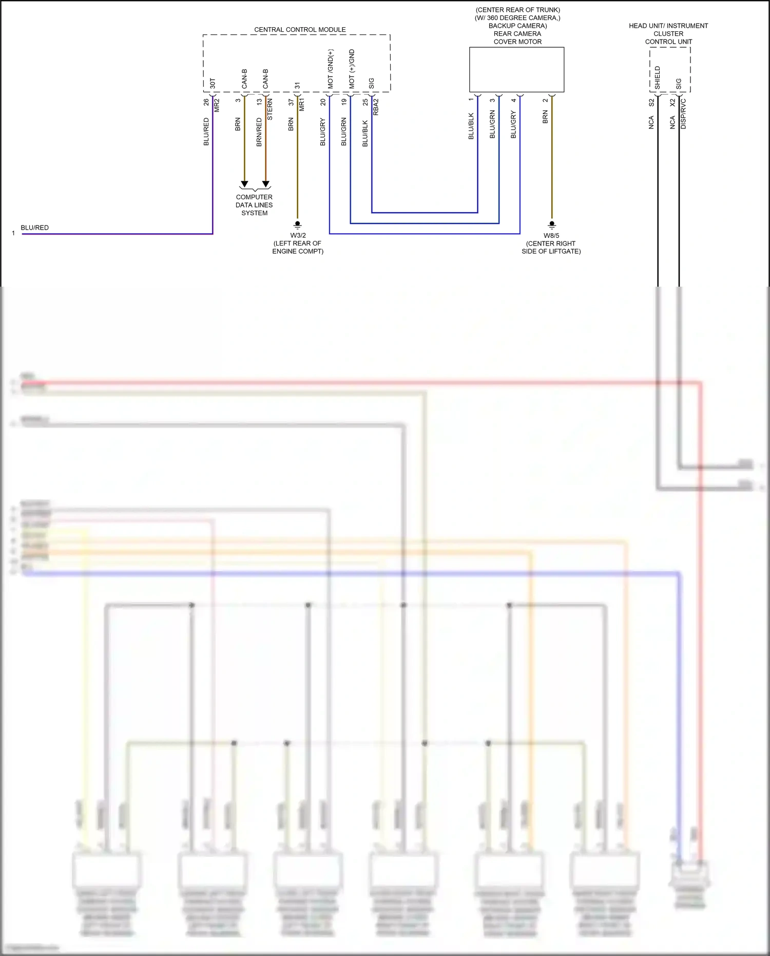 Wiring diagram computer data lines system for Mercedes-Benz A-class W177 (2018-2023) (69 of 80)