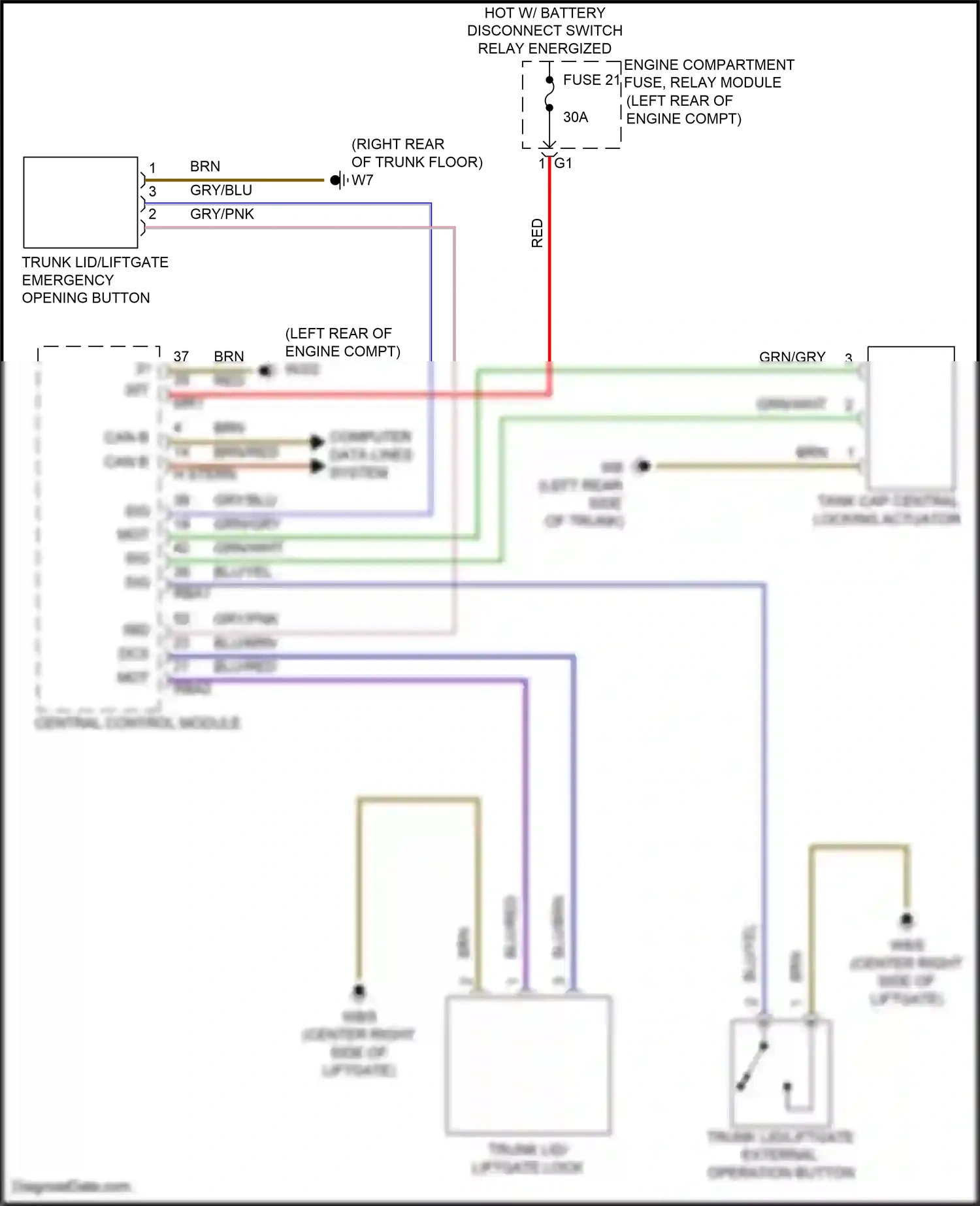 Wiring diagram computer data lines system for Mercedes-Benz A-class W177 (2018-2023) (40 of 80)