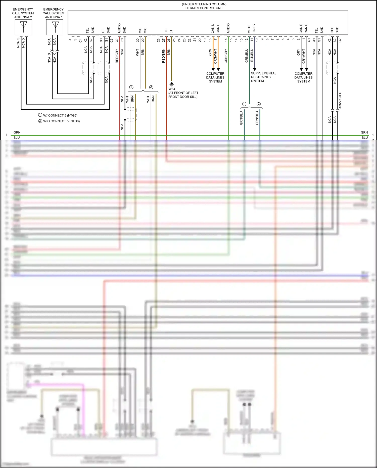 Wiring diagram computer data lines system for Mercedes-Benz A-class W177 (2018-2023) (75 of 80)