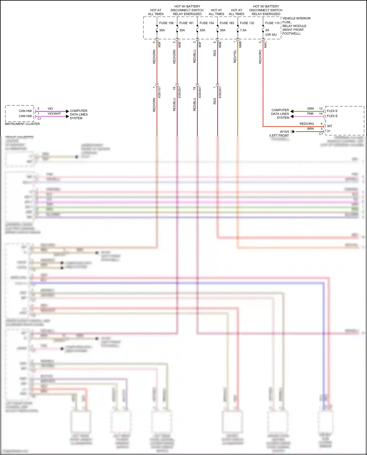 Wiring diagram computer data lines system for Mercedes-Benz A-class W177 (2018-2023) (57 of 80)