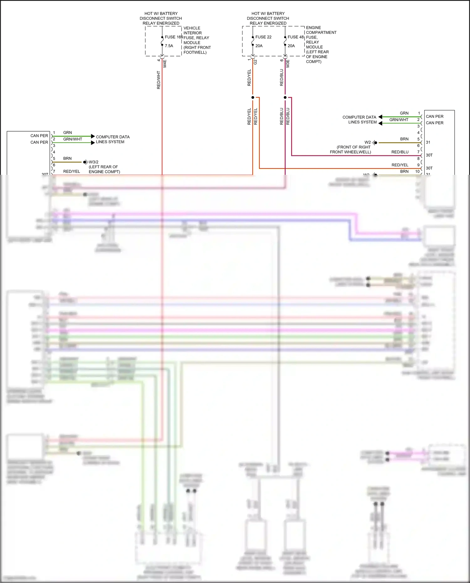 Wiring diagram computer data lines system for Mercedes-Benz A-class W177 (2018-2023) (43 of 80)
