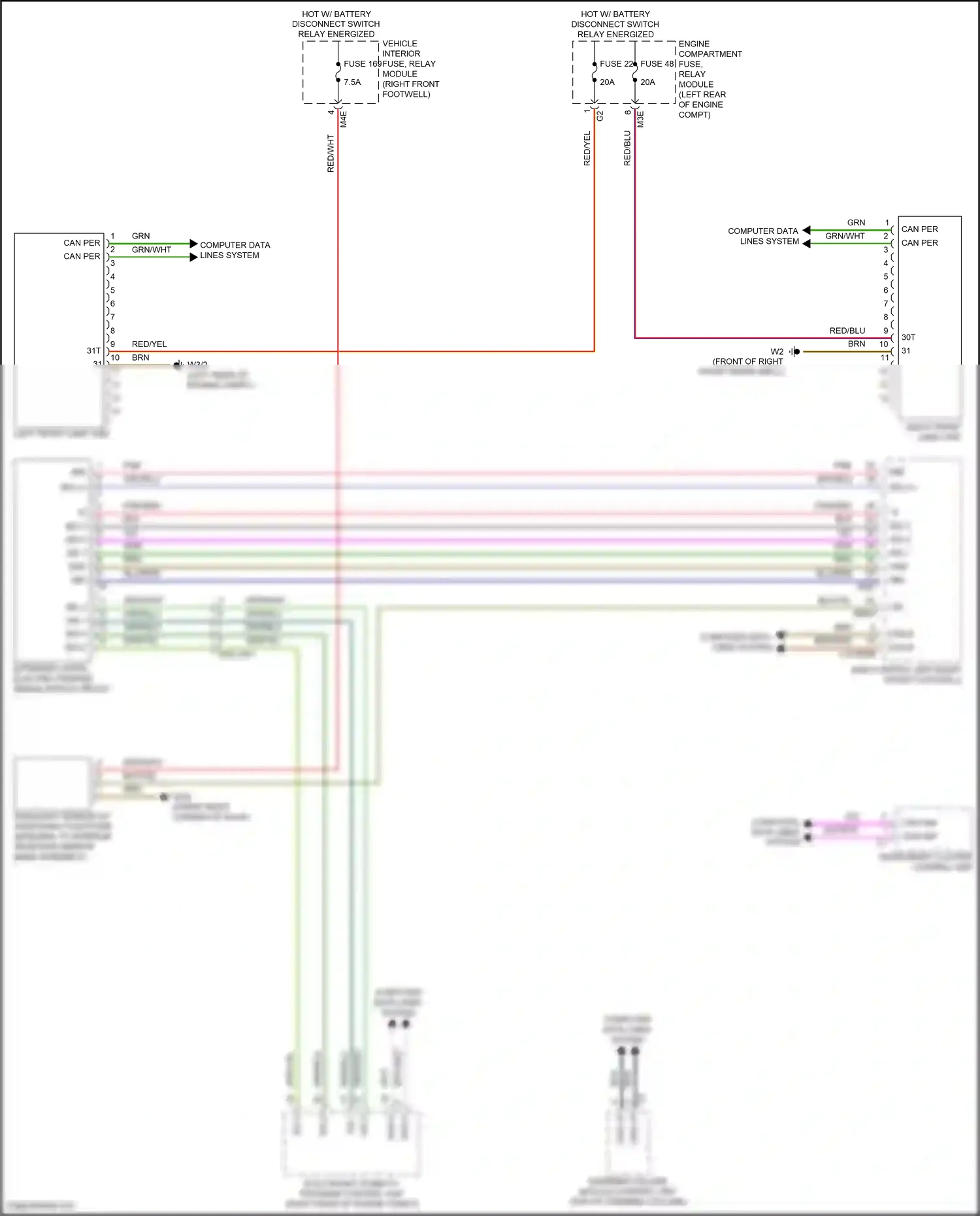 Wiring diagram computer data lines system for Mercedes-Benz A-class W177 (2018-2023) (45 of 80)