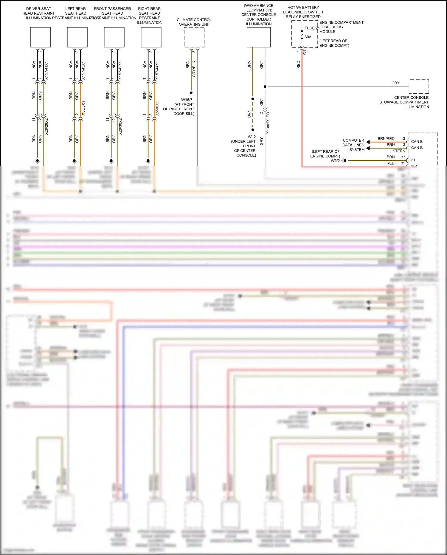 Wiring diagram computer data lines system for Mercedes-Benz A-class W177 (2018-2023) (66 of 80)