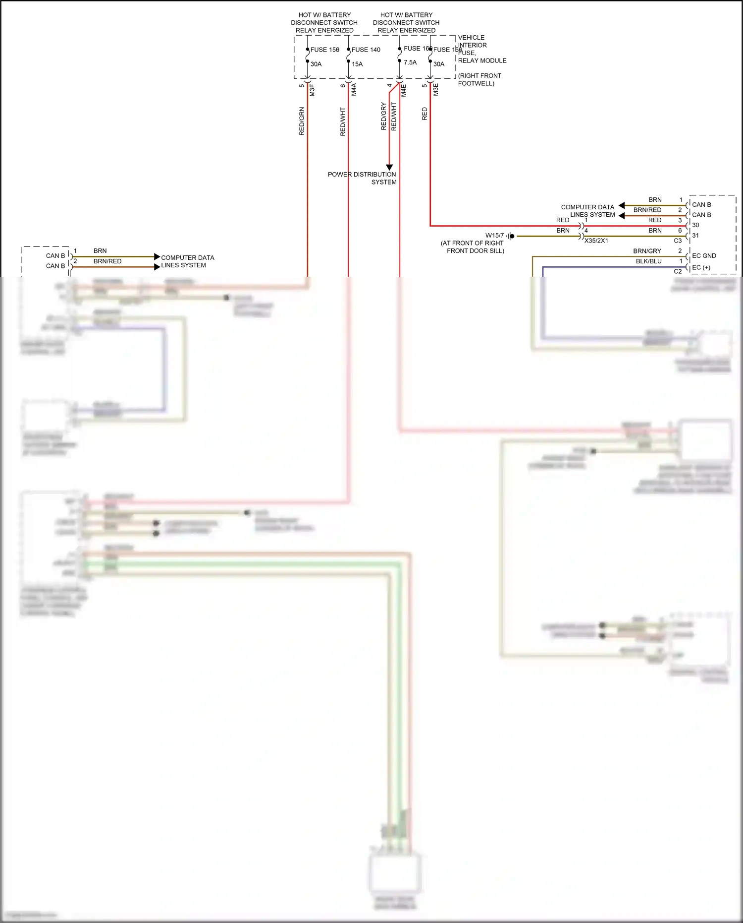 Wiring diagram computer data lines system for Mercedes-Benz A-class W177 (2018-2023) (19 of 80)