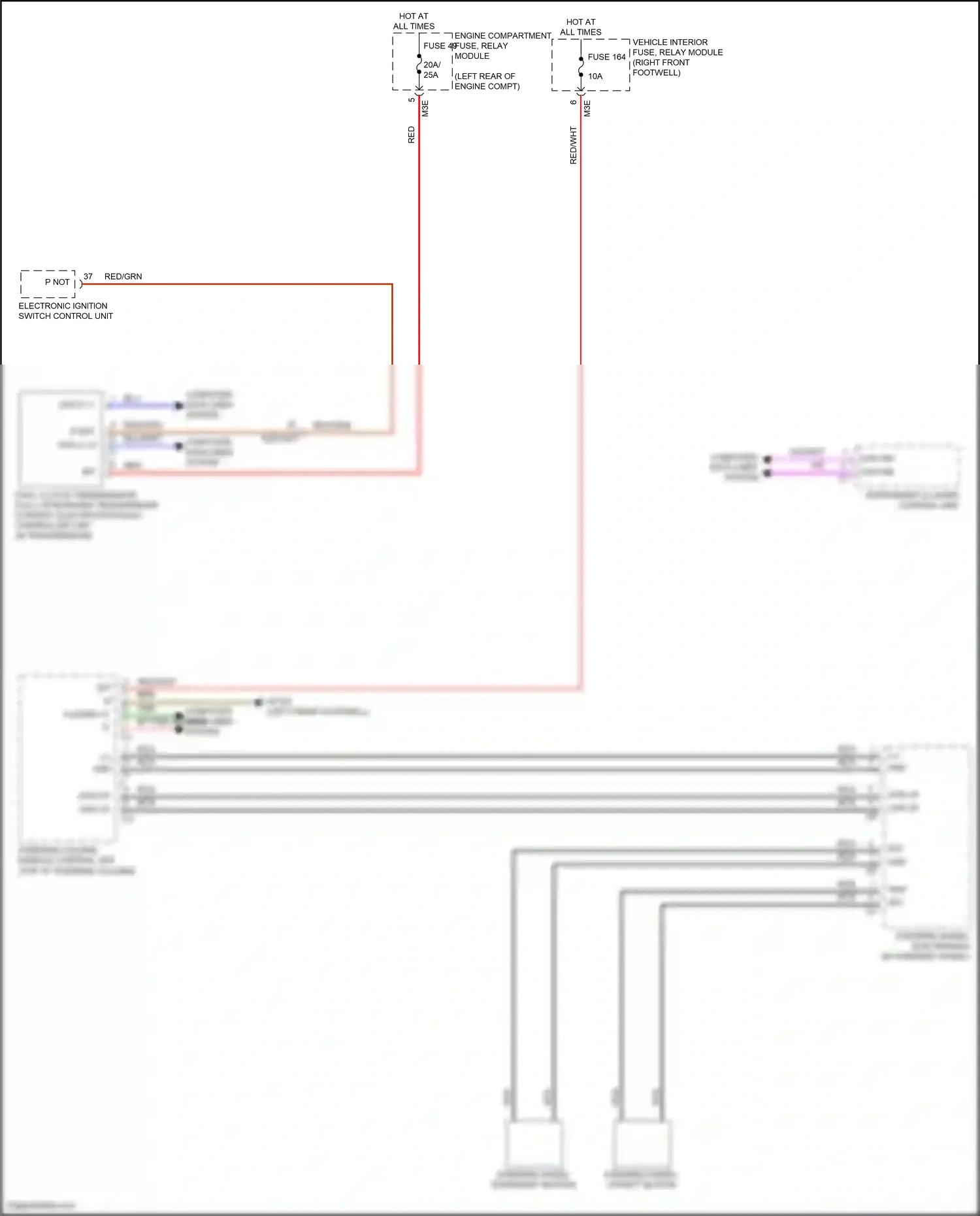 Wiring diagram electronic ignition switch control unit for Mercedes-Benz A-class W177 (2018-2023) (1 of 13)