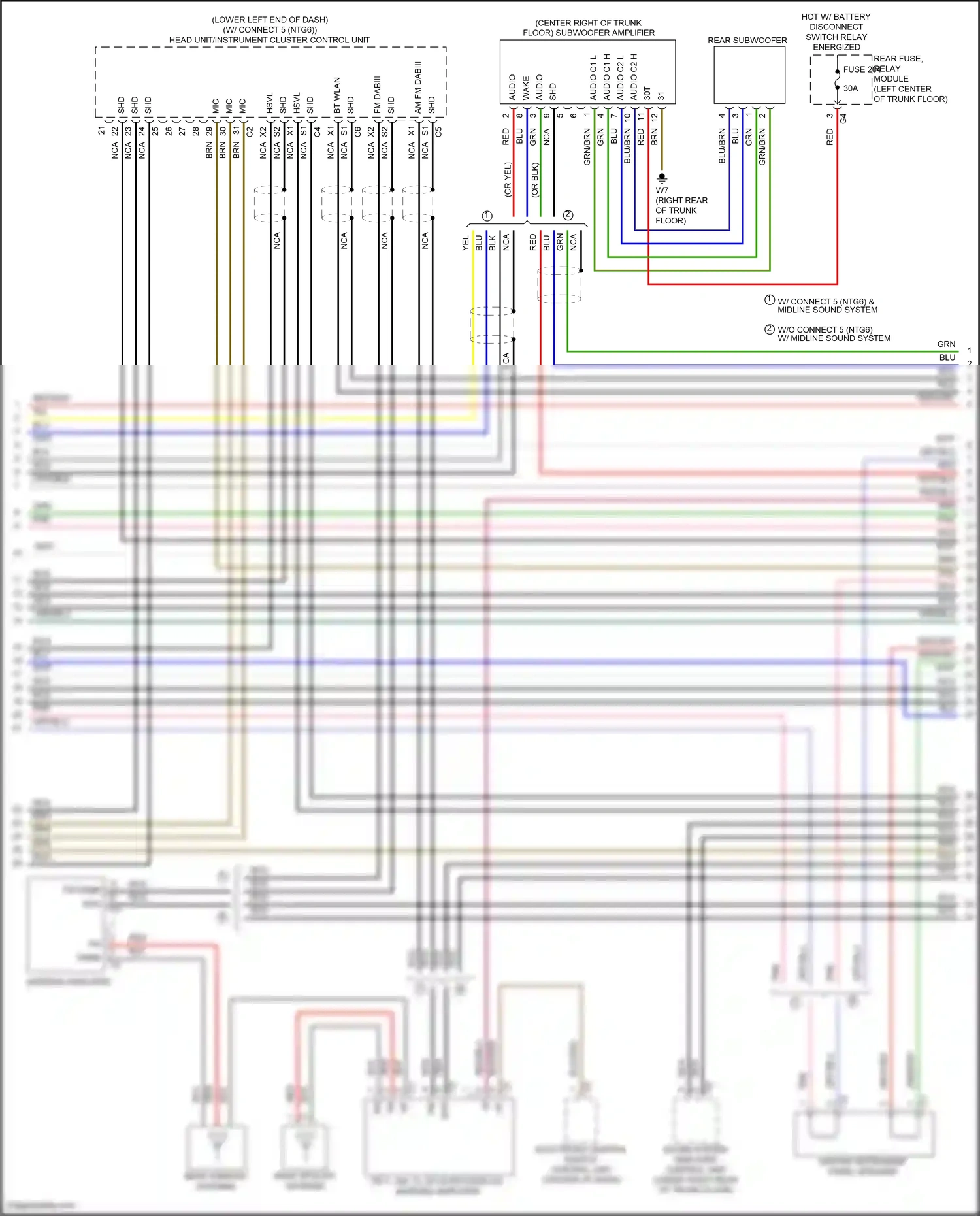 Wiring diagram electronic ignition switch control unit for Mercedes-Benz A-class W177 (2018-2023) (2 of 13)