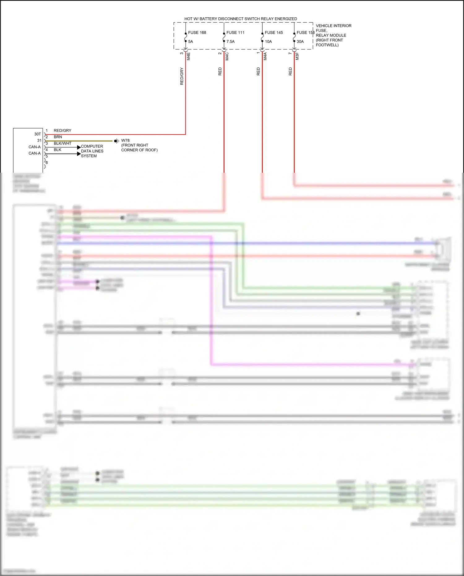 Wiring diagram electronic stability program control unit for Mercedes-Benz A-class W177 (2018-2023) (7 of 13)