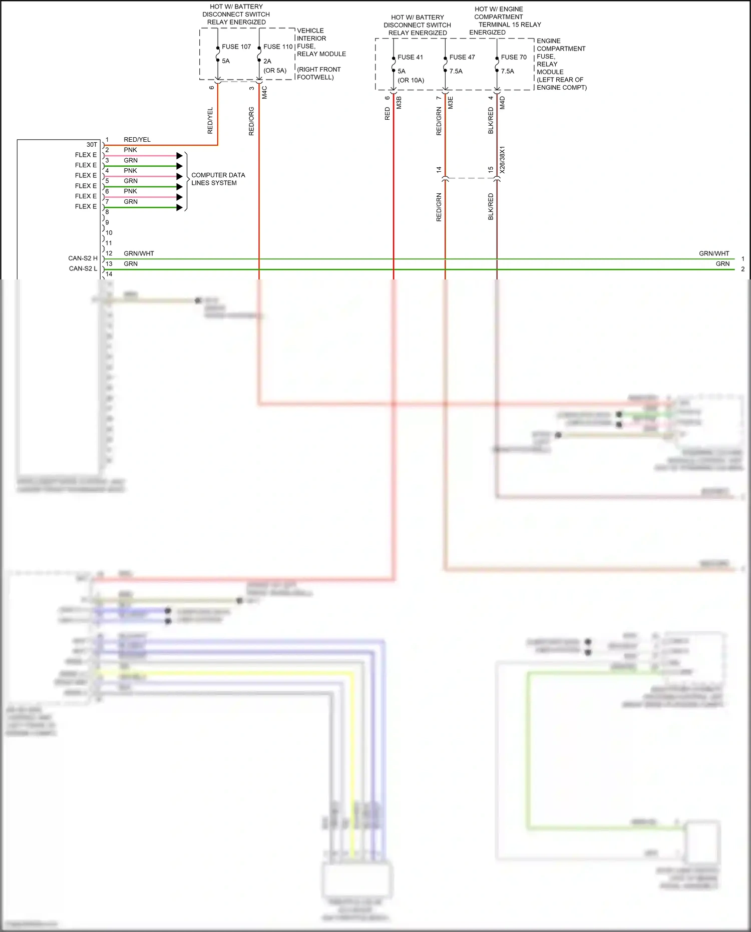 Wiring diagram electronic stability program control unit for Mercedes-Benz A-class W177 (2018-2023) (2 of 13)