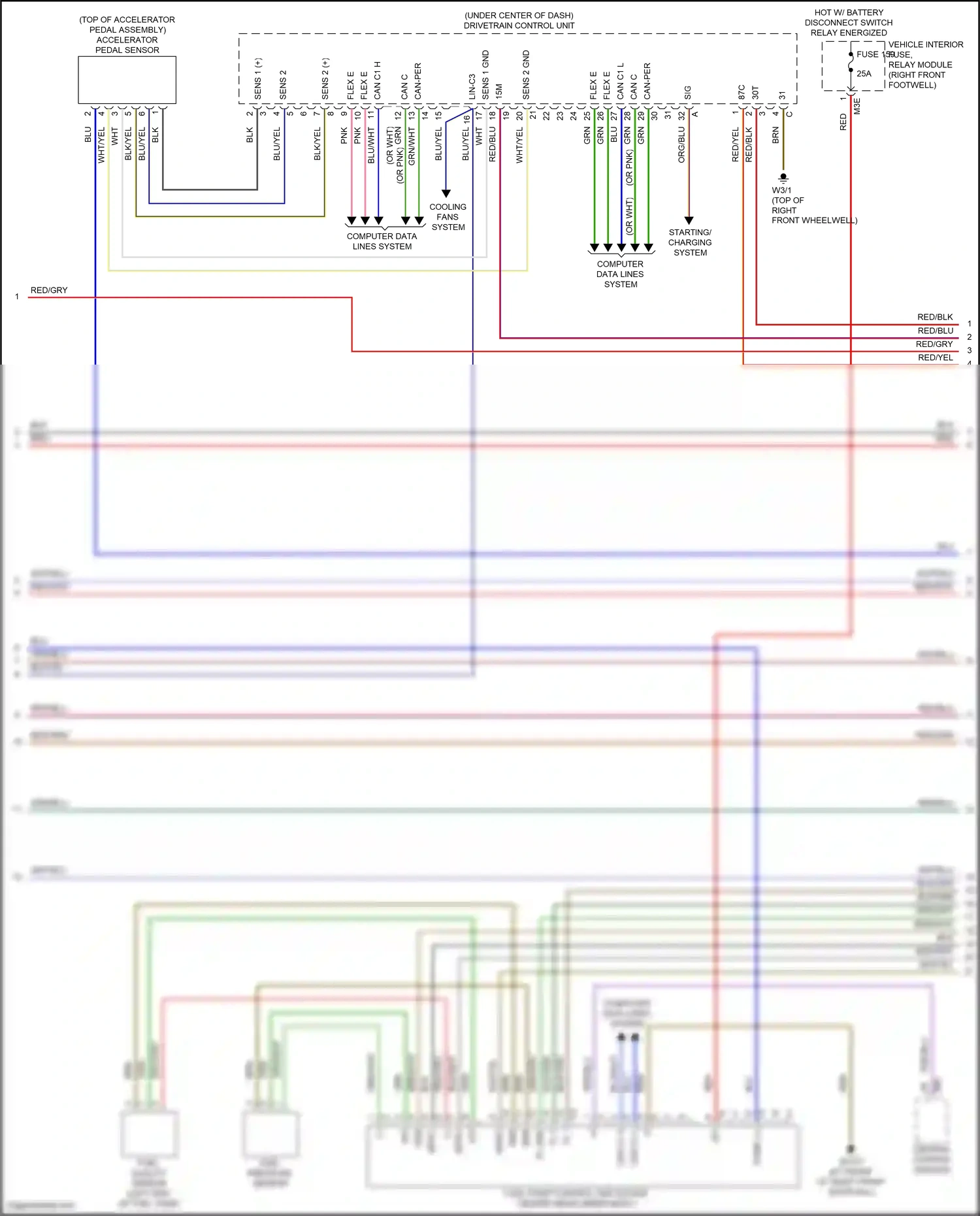Wiring diagram flex-e bm for Mercedes-Benz A-class W177 (2018-2023) (16 of 17)