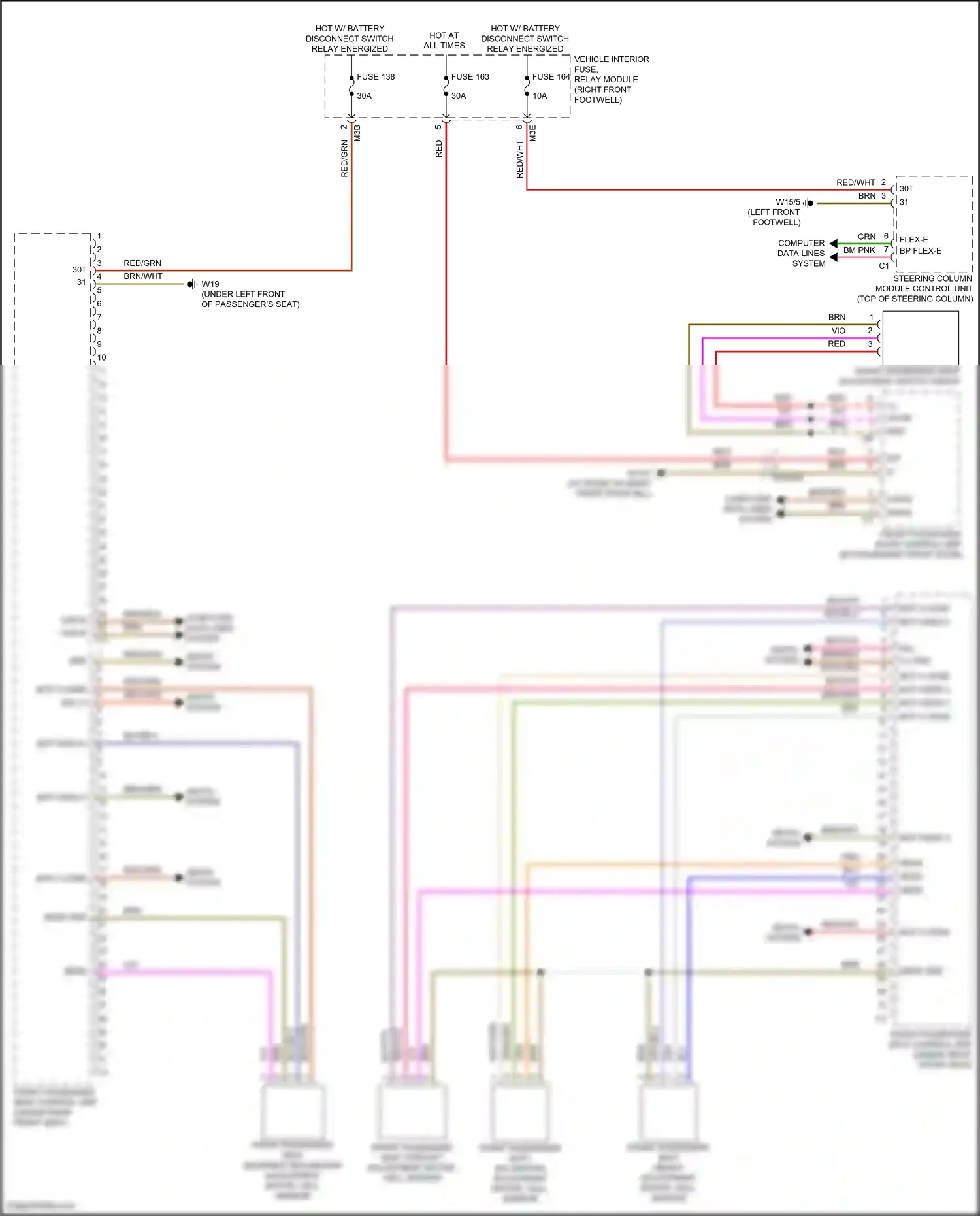 Wiring diagram flex-e bp flex-e bm pnk for Mercedes-Benz A-class W177 (2018-2023) (2 of 2)