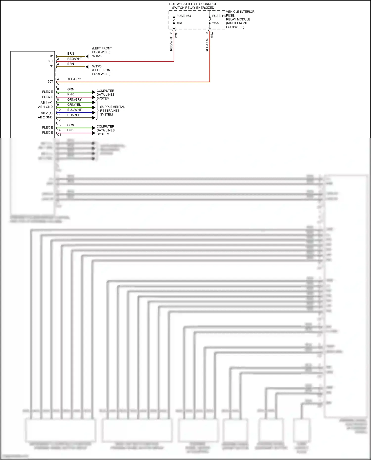 Wiring diagram head unit multi-function steering wheel button group for Mercedes-Benz A-class W177 (2018-2023) (1 of 1)