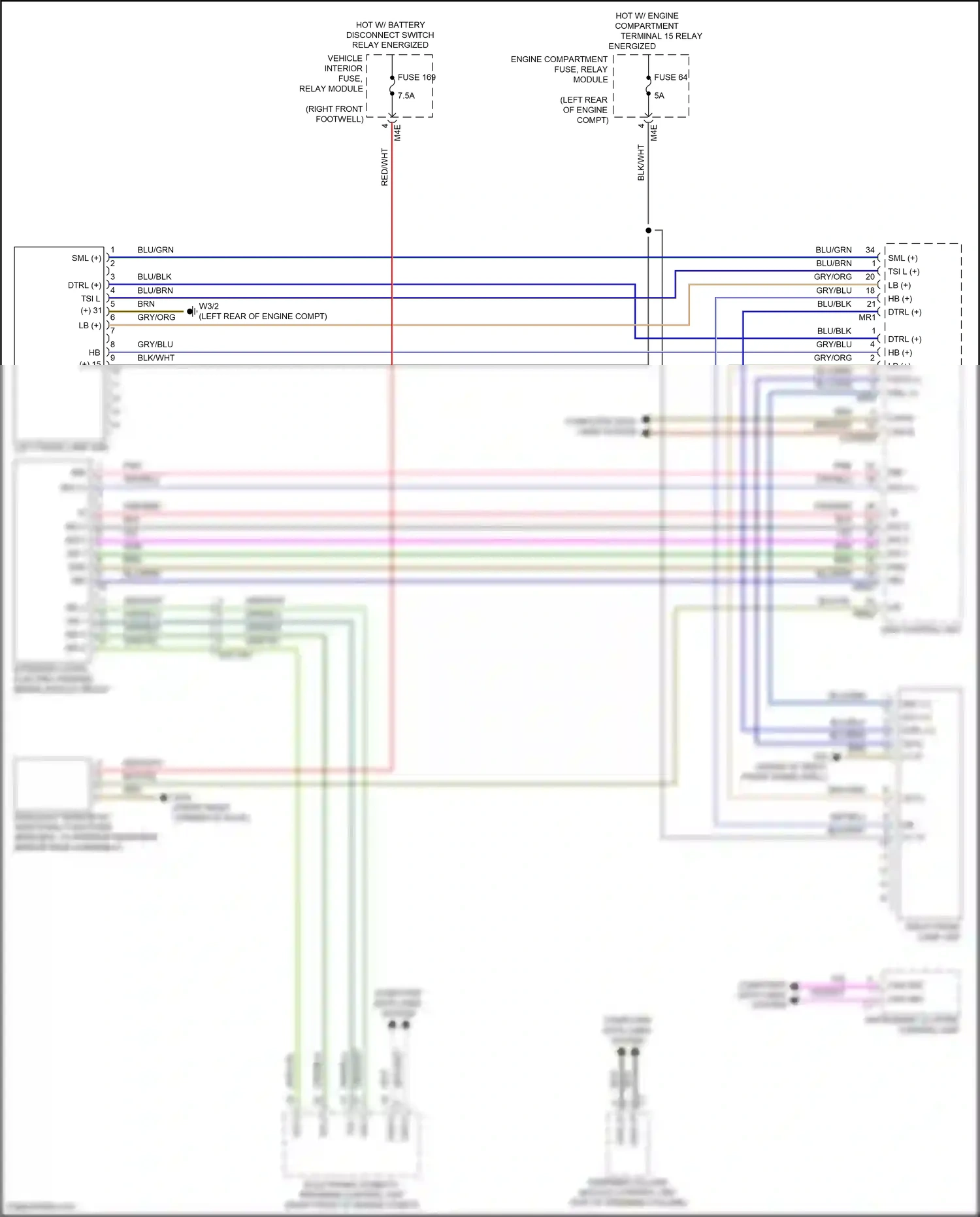 Wiring diagram rain/light sensor w/ additional functions for Mercedes-Benz A-class W177 (2018-2023) (3 of 7)