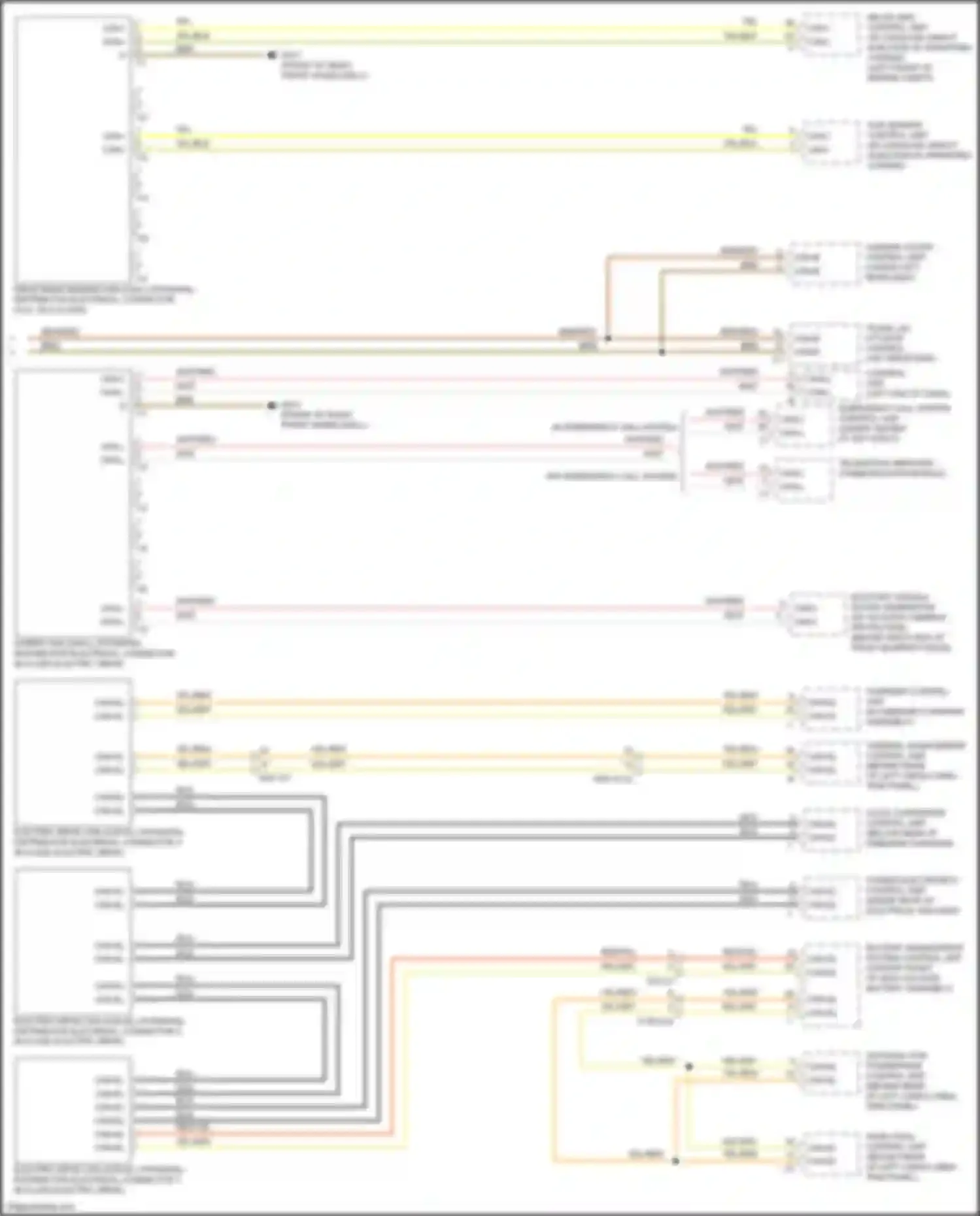 B-class Mercedes-Benz W246 facelift (2014-2018): High/low bus circuit (4 of 4)