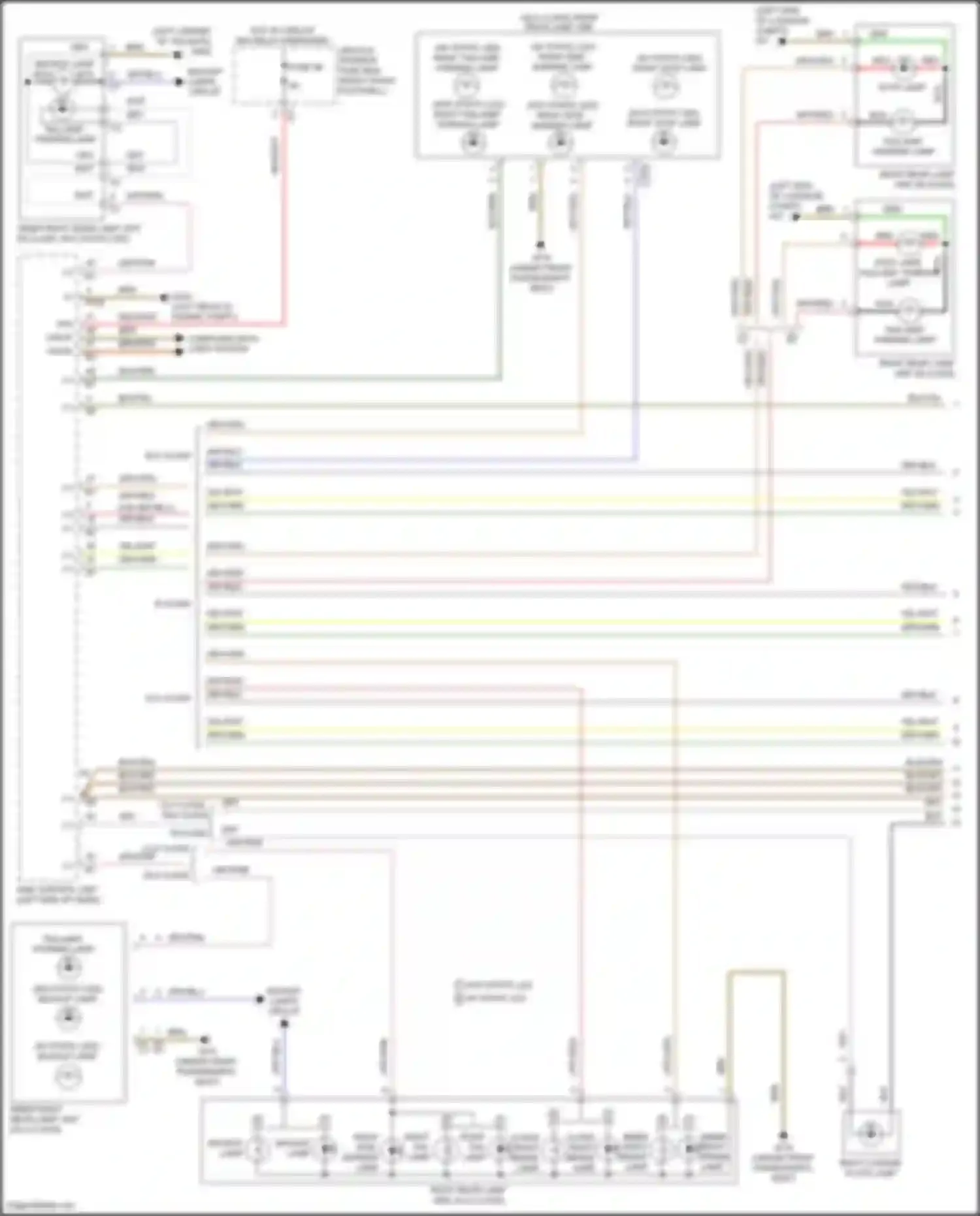 B-class Mercedes-Benz W246 facelift (2014-2018): Exterior lamps circuit (1 of 4)