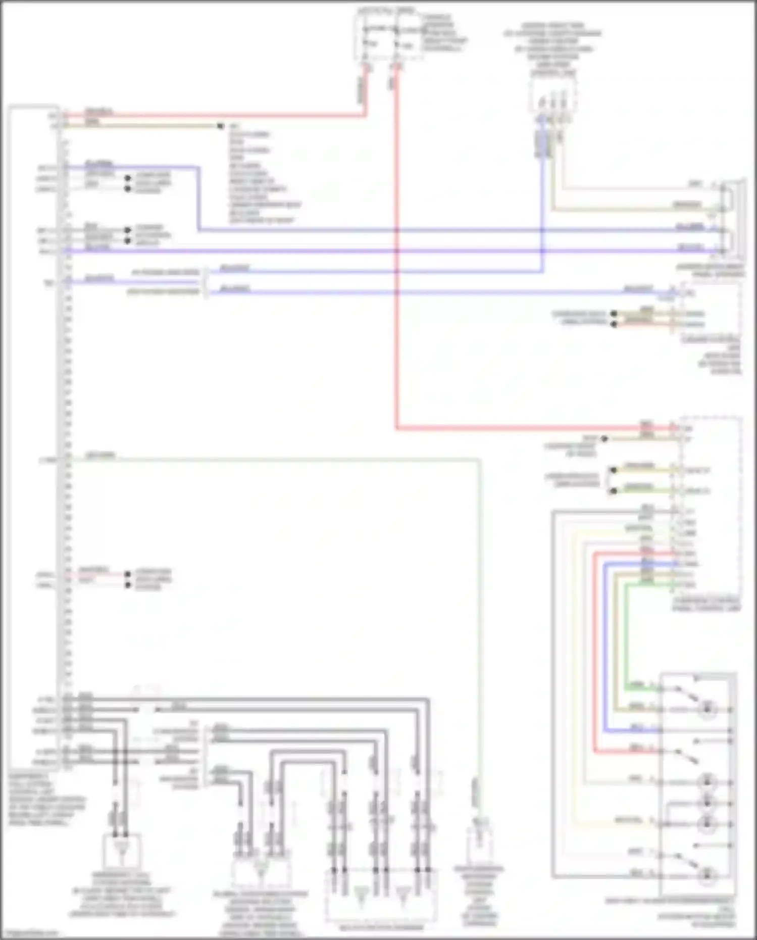 B-class Mercedes-Benz W246 facelift (2014-2018): Emergency call circuit