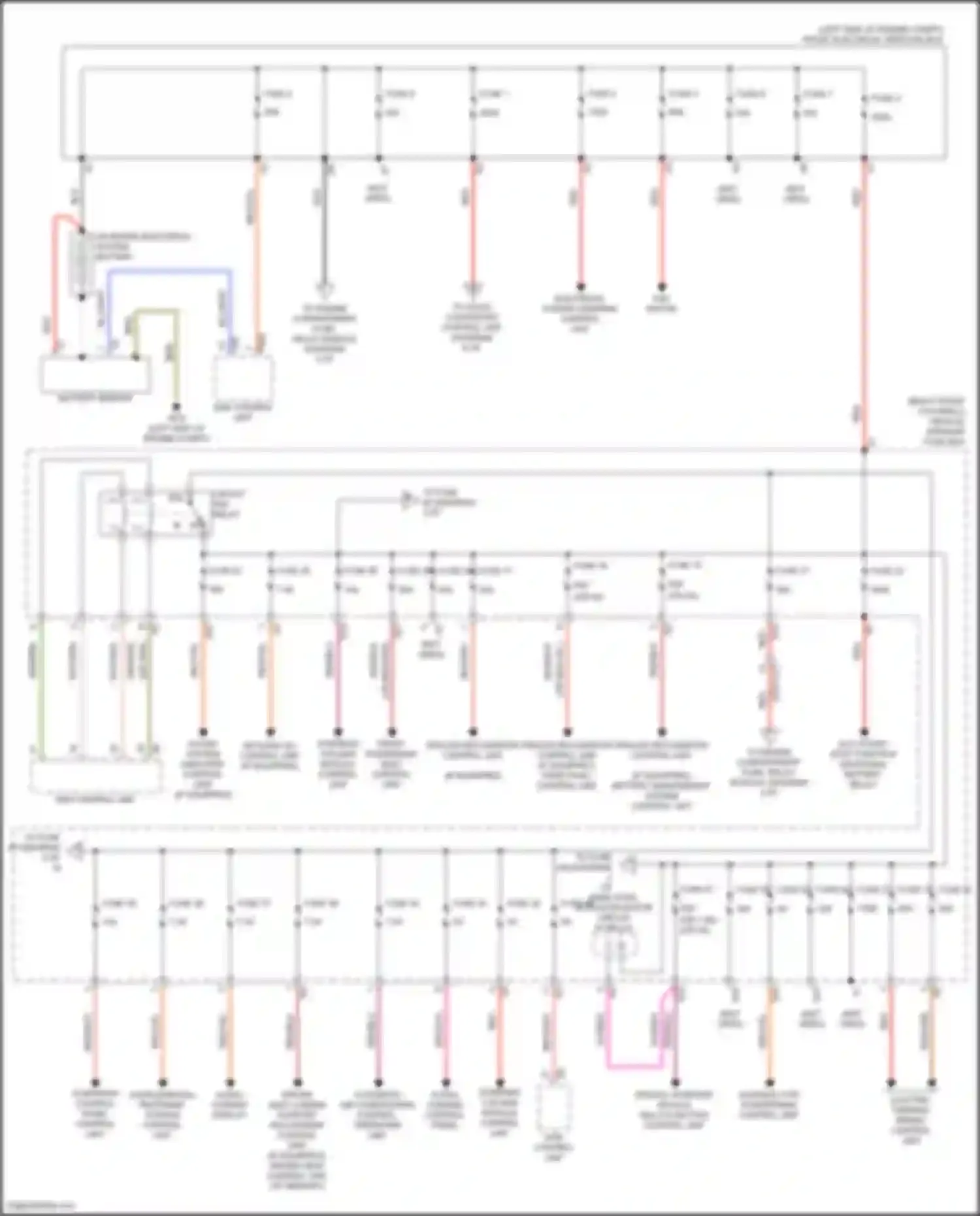 B-class Mercedes-Benz W246 facelift (2014-2018): Power distribution circuit (1 of 6)