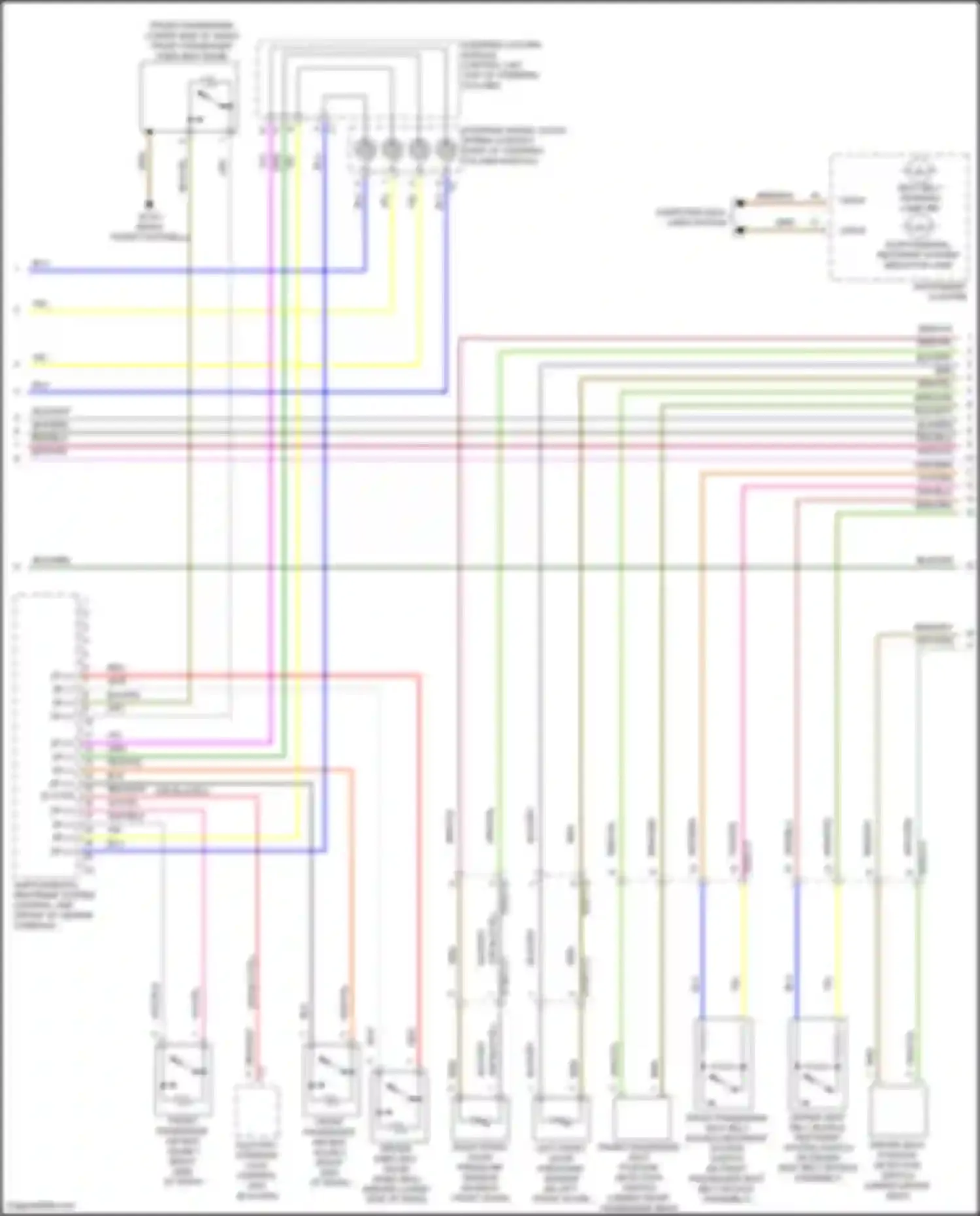 B-class Mercedes-Benz W246 facelift (2014-2018): Supplemental restraint circuit (3 of 4)