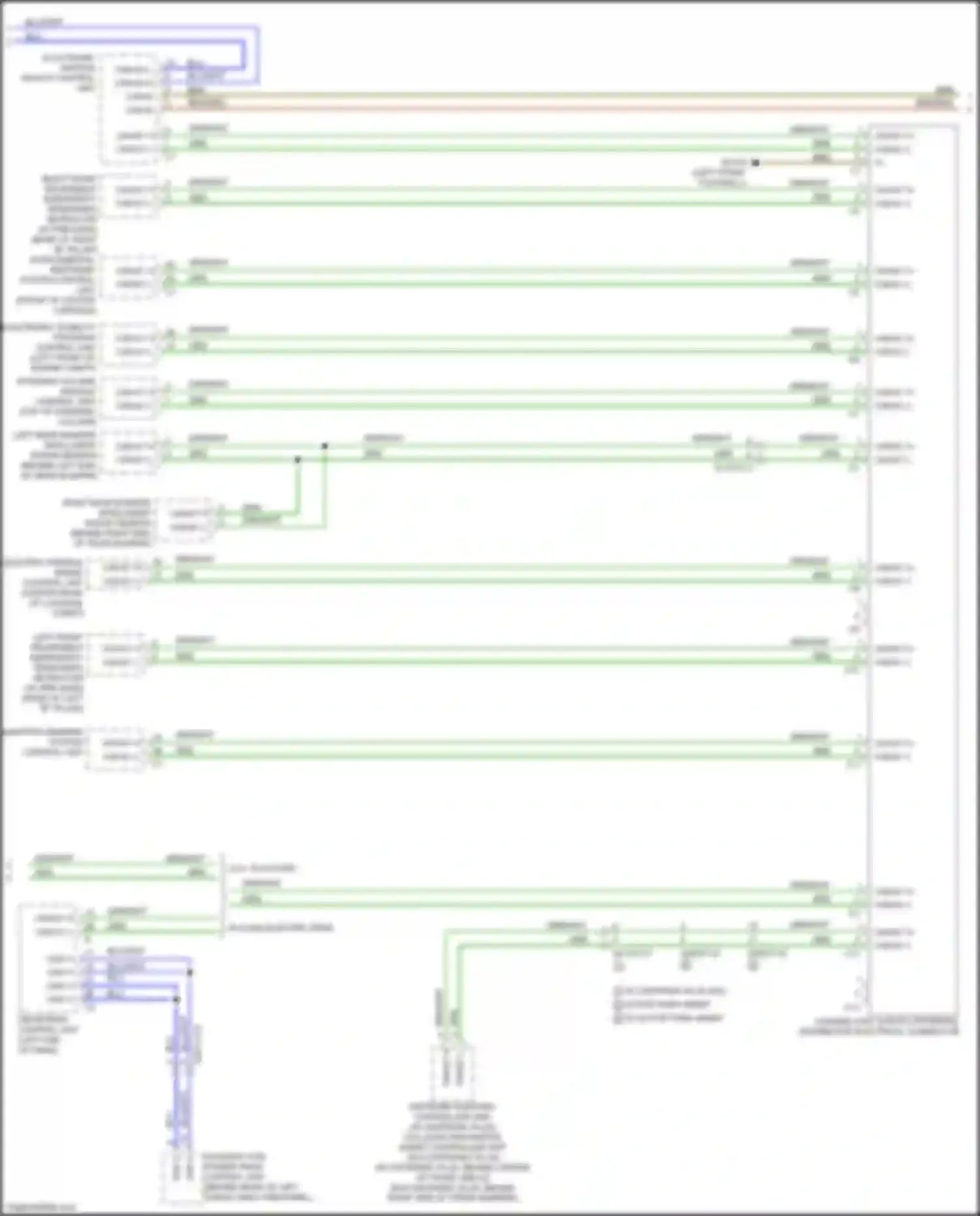 Wiring diagram collision prevention assist controller unit for Mercedes-Benz B-class W246 facelift (2014-2018) (2 of 2)