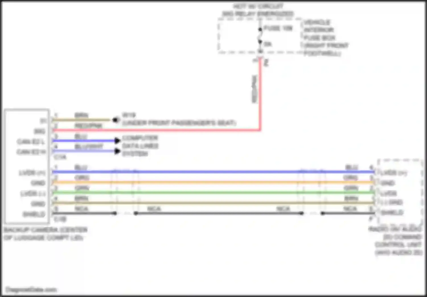 Wiring diagram computer data lines system for Mercedes-Benz B-class W246 facelift (2014-2018) (20 of 78)