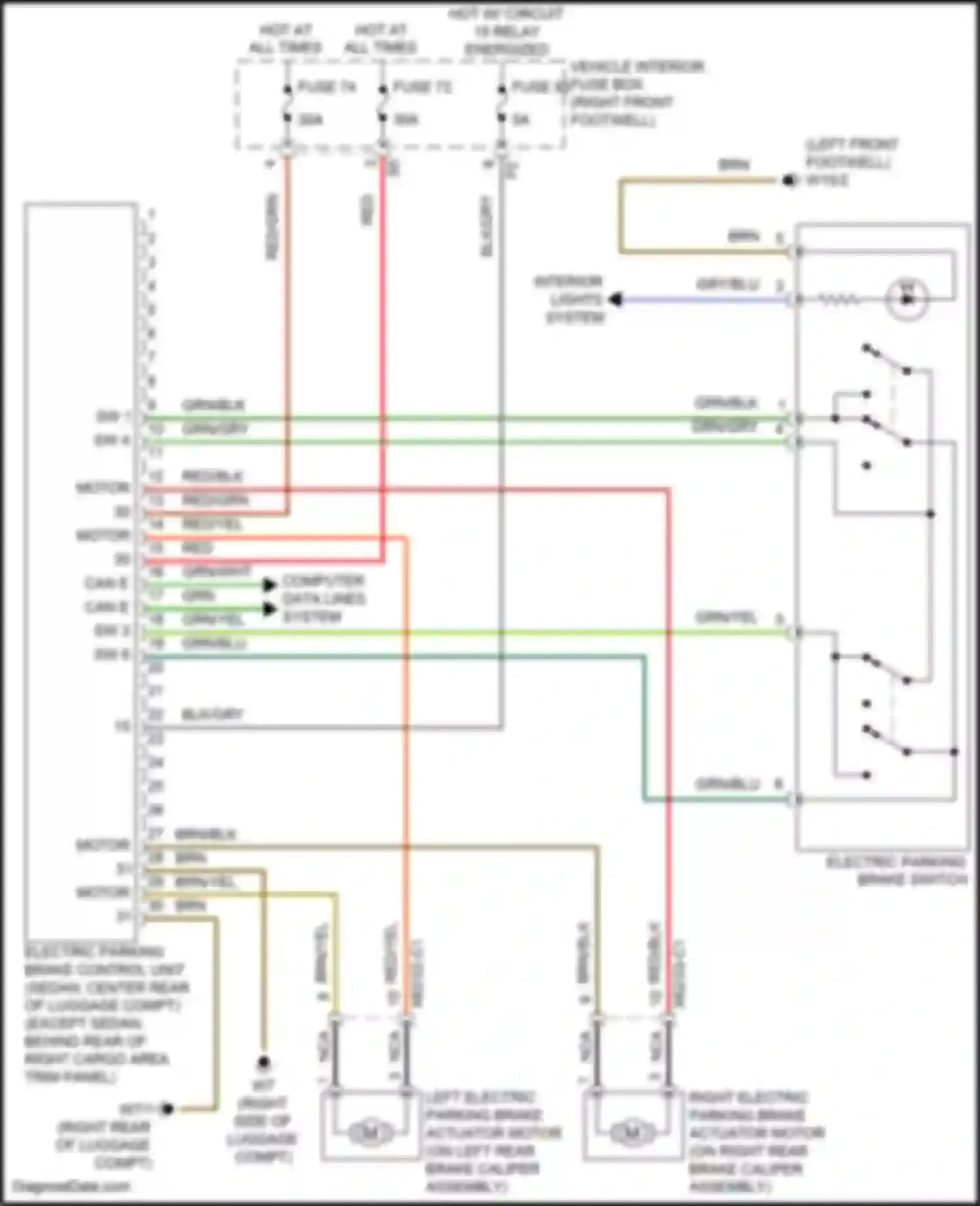 Wiring diagram computer data lines system for Mercedes-Benz B-class W246 facelift (2014-2018) (60 of 78)