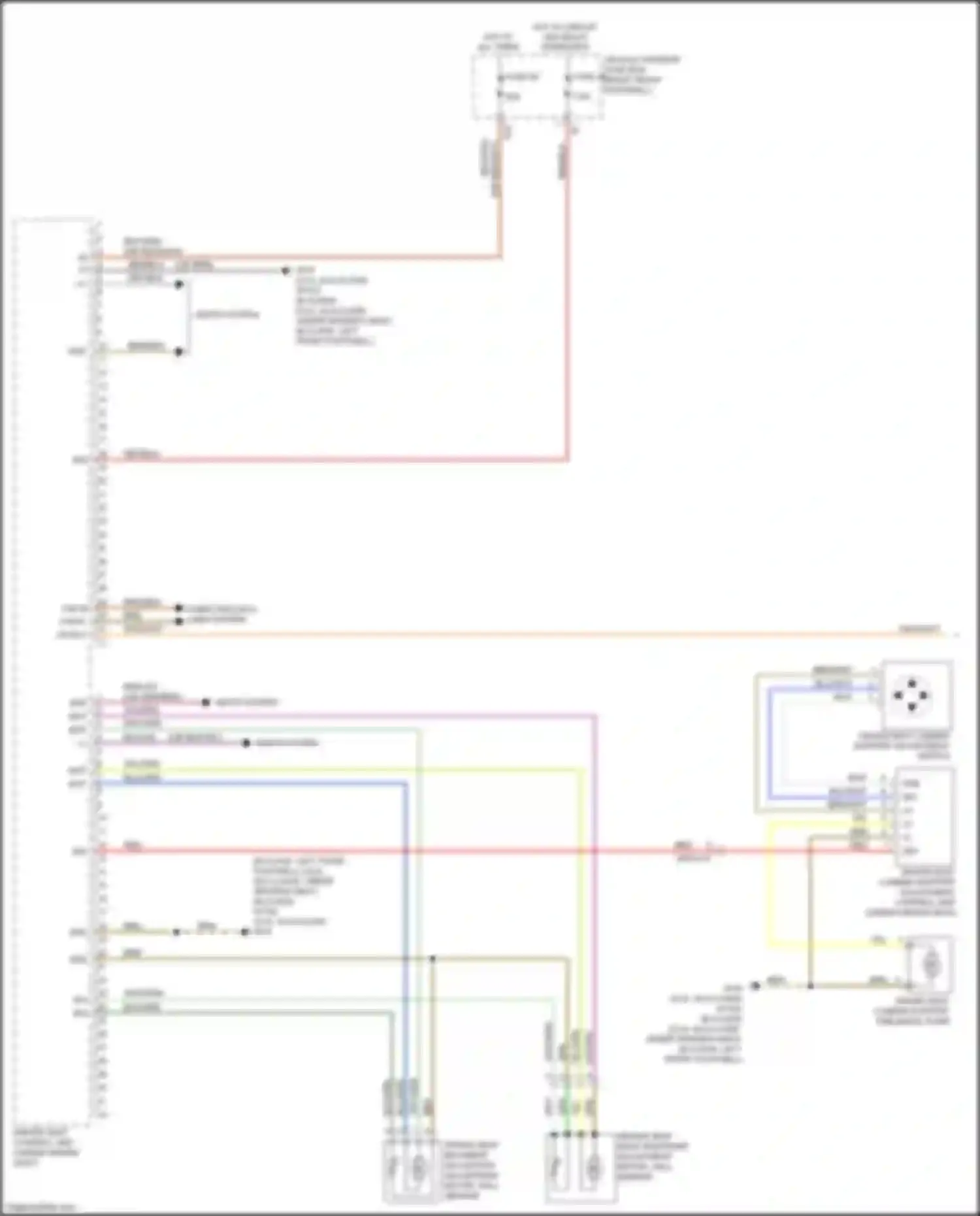 Wiring diagram driver seat backrest inclination adjustment motor, hall sensor for Mercedes-Benz B-class W246 facelift (2014-2018) (1 of 1)