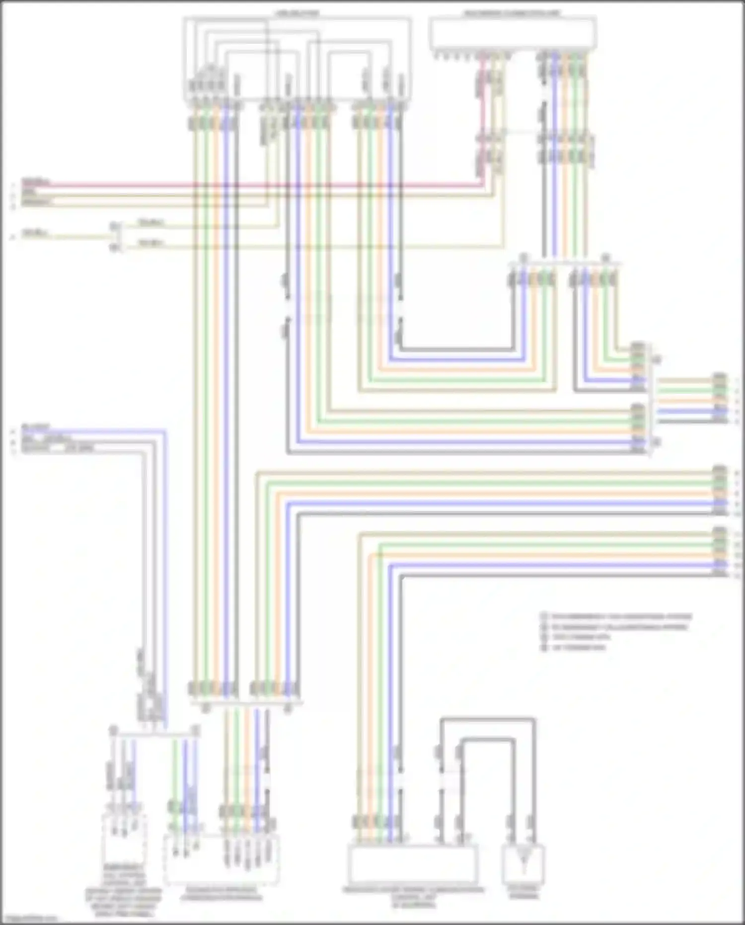 Wiring diagram emergency call system control unit for Mercedes-Benz B-class W246 facelift (2014-2018) (1 of 7)