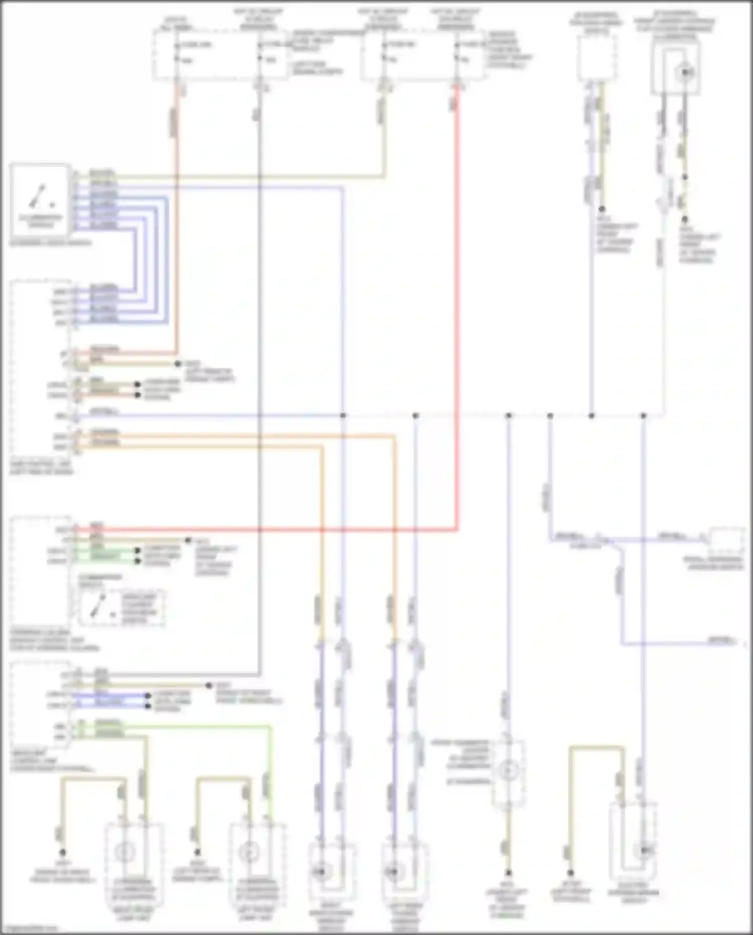 Wiring diagram headlamp control unit for Mercedes-Benz B-class W246 facelift (2014-2018) (3 of 4)