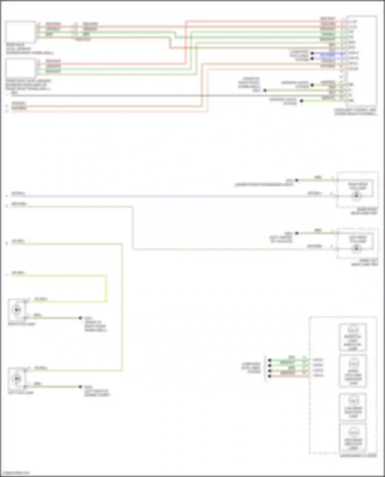 Wiring diagram high beam indicator lamp for Mercedes-Benz B-class W246 facelift (2014-2018) (2 of 3)