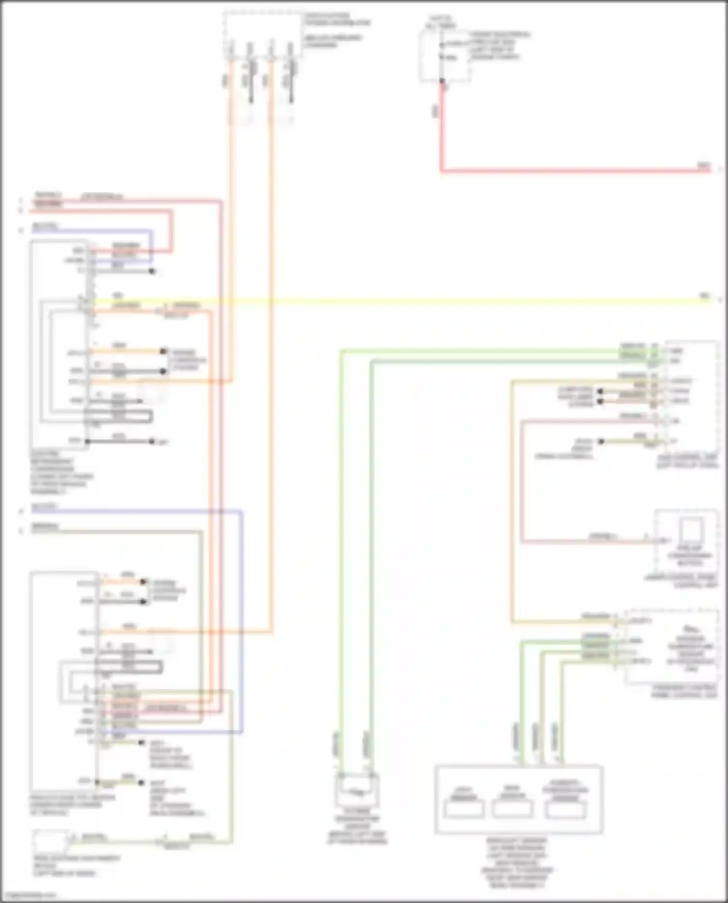 Wiring diagram humidity/ temperature sensor for Mercedes-Benz B-class W246 facelift (2014-2018) (1 of 2)