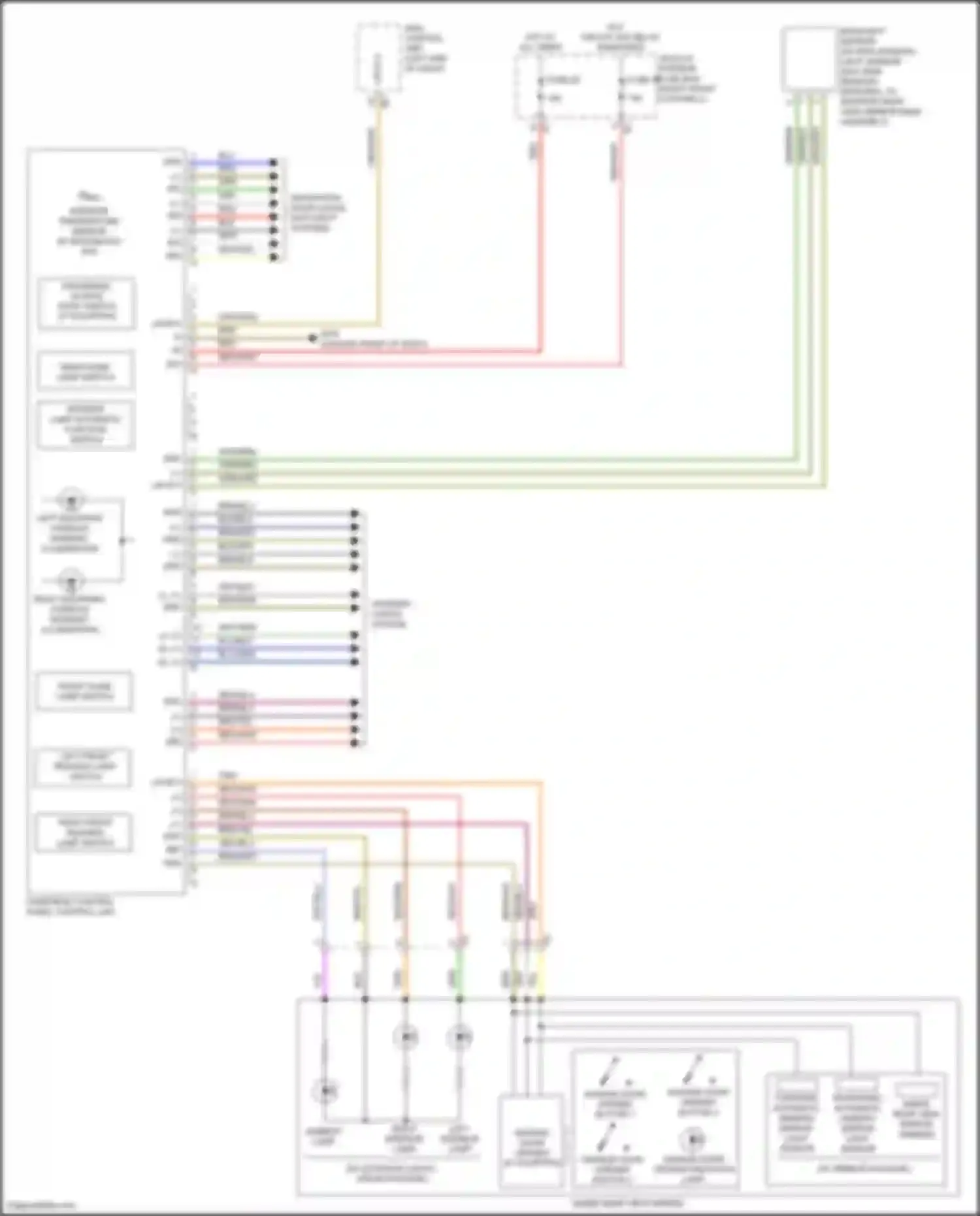 Wiring diagram inside rear view mirror for Mercedes-Benz B-class W246 facelift (2014-2018) (2 of 3)