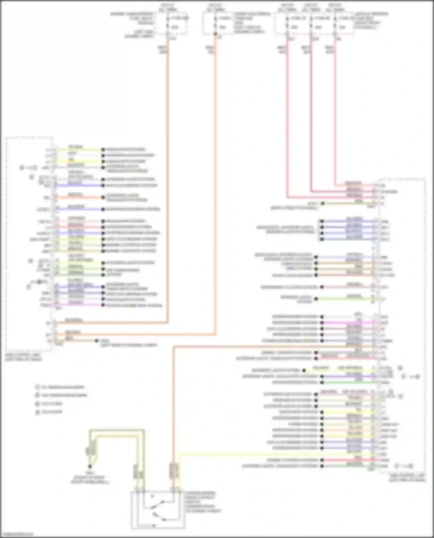Wiring diagram instrument cluster system for Mercedes-Benz B-class W246 facelift (2014-2018) (2 of 2)
