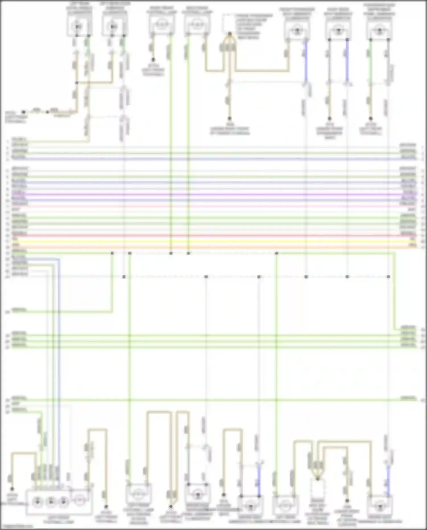 Wiring diagram left front footwell lamp for Mercedes-Benz B-class W246 facelift (2014-2018) (1 of 1)