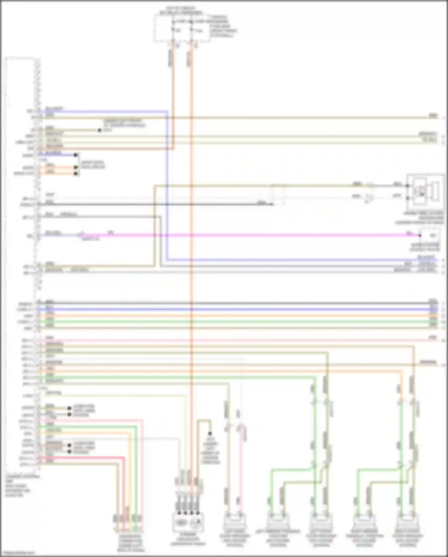 Wiring diagram left mirror triangle tweeter for Mercedes-Benz B-class W246 facelift (2014-2018) (1 of 3)