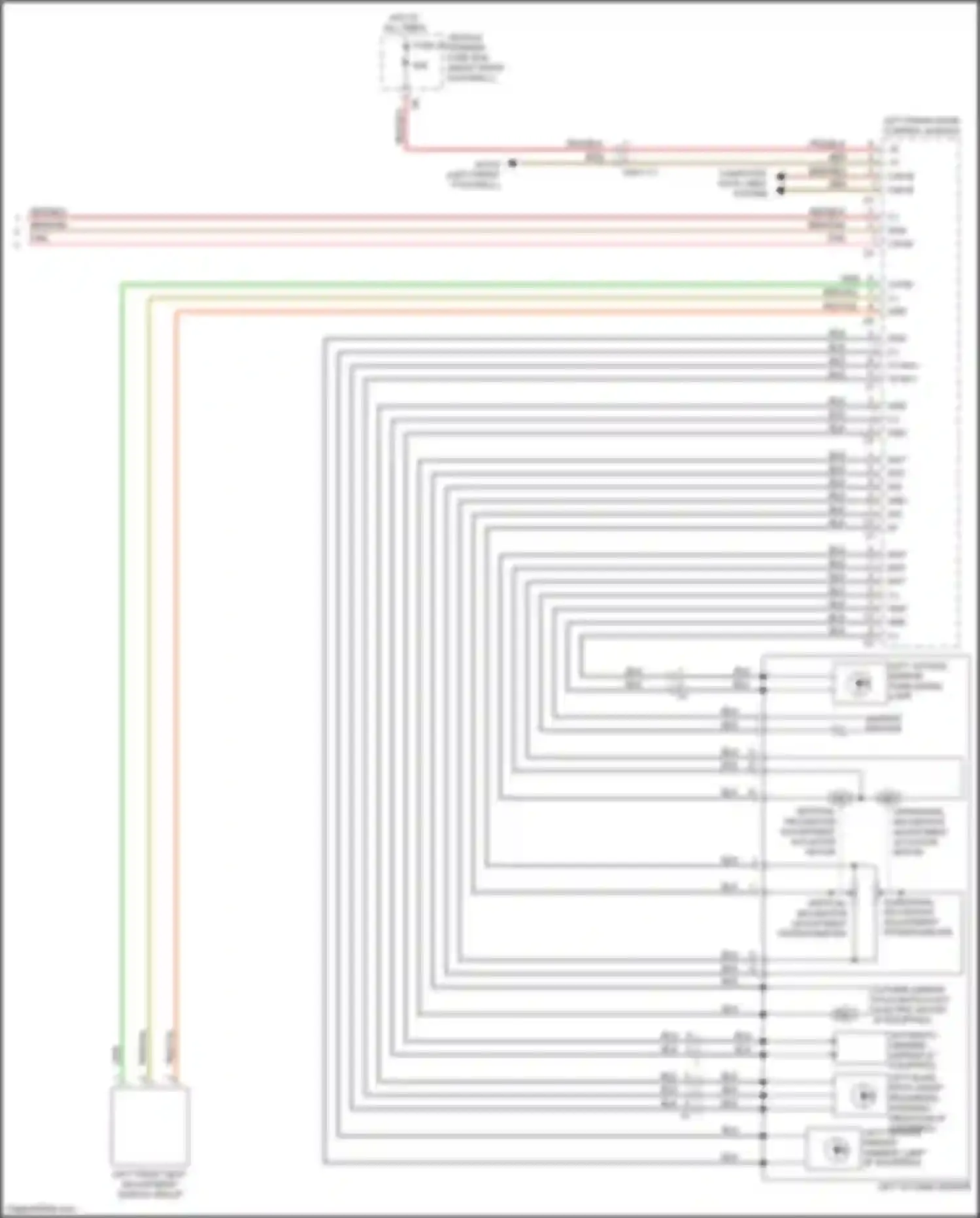 Wiring diagram left outside mirror turn signal lamp for Mercedes-Benz B-class W246 facelift (2014-2018) (1 of 1)