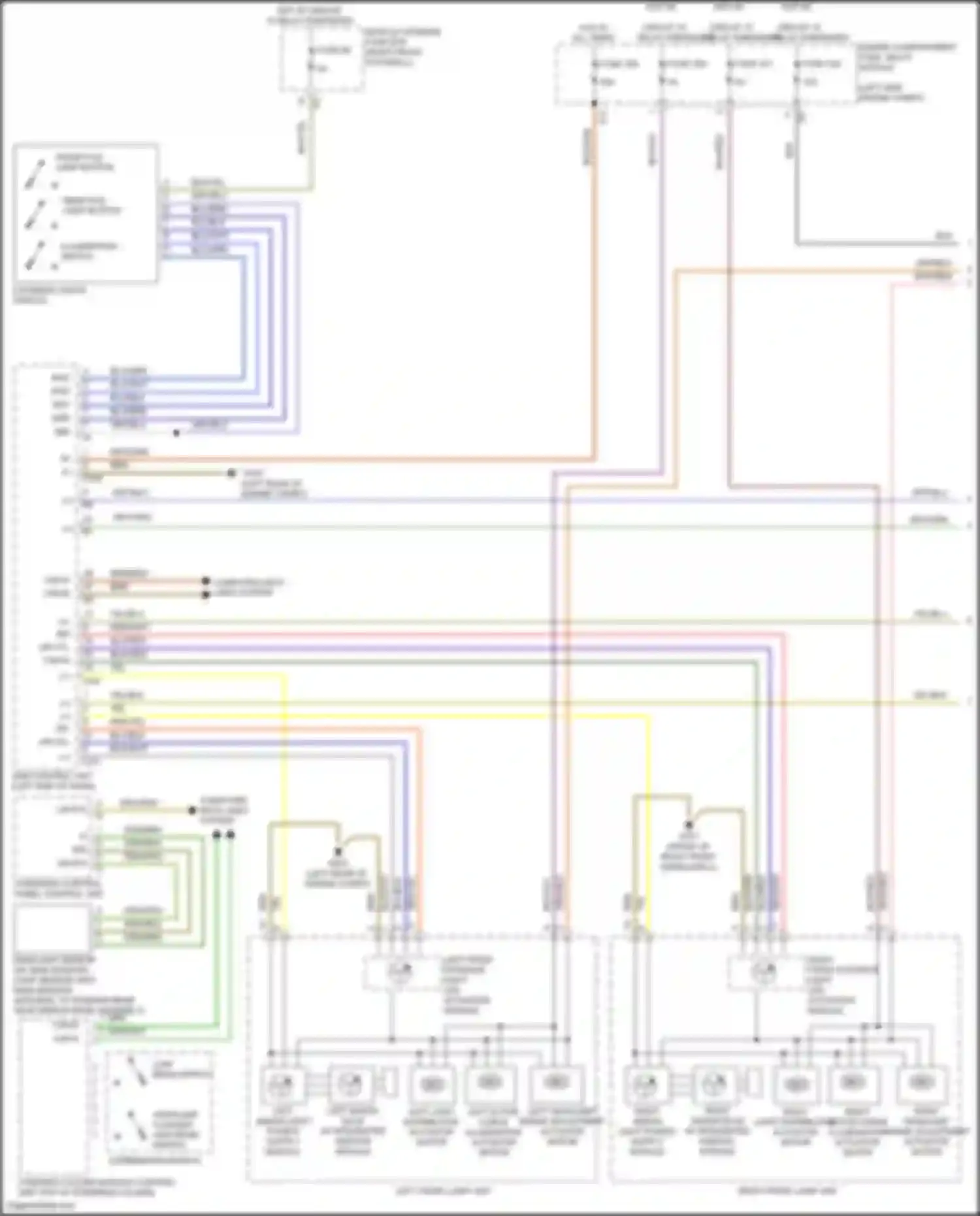 Wiring diagram left xenon bulb w/ integrated ignition module for Mercedes-Benz B-class W246 facelift (2014-2018) (1 of 1)