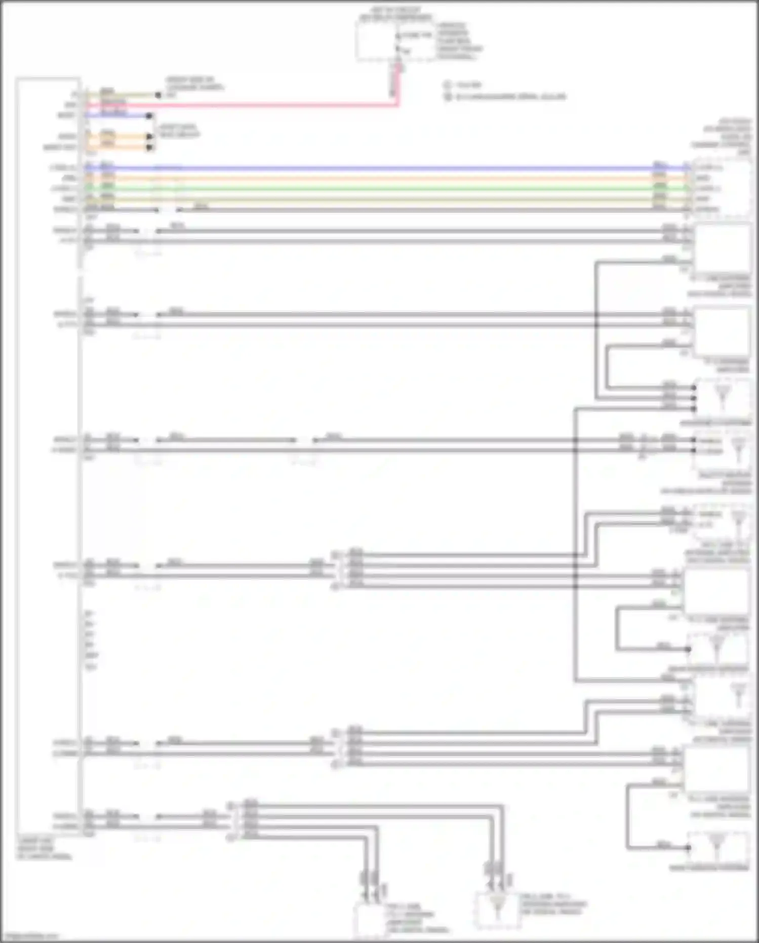 Wiring diagram multi-function antenna for Mercedes-Benz B-class W246 facelift (2014-2018) (5 of 5)