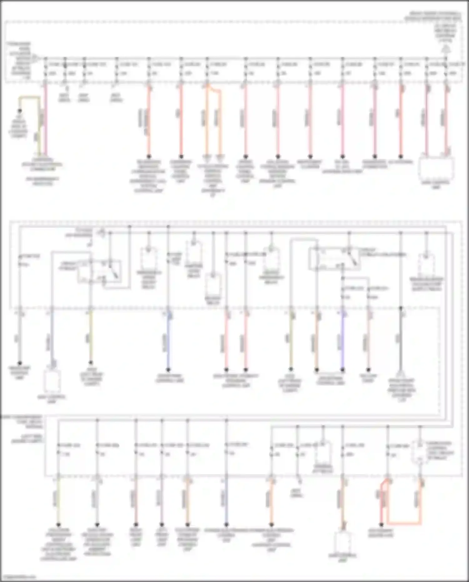 Wiring diagram power electronics control unit, charger control unit for Mercedes-Benz B-class W246 facelift (2014-2018) (1 of 1)