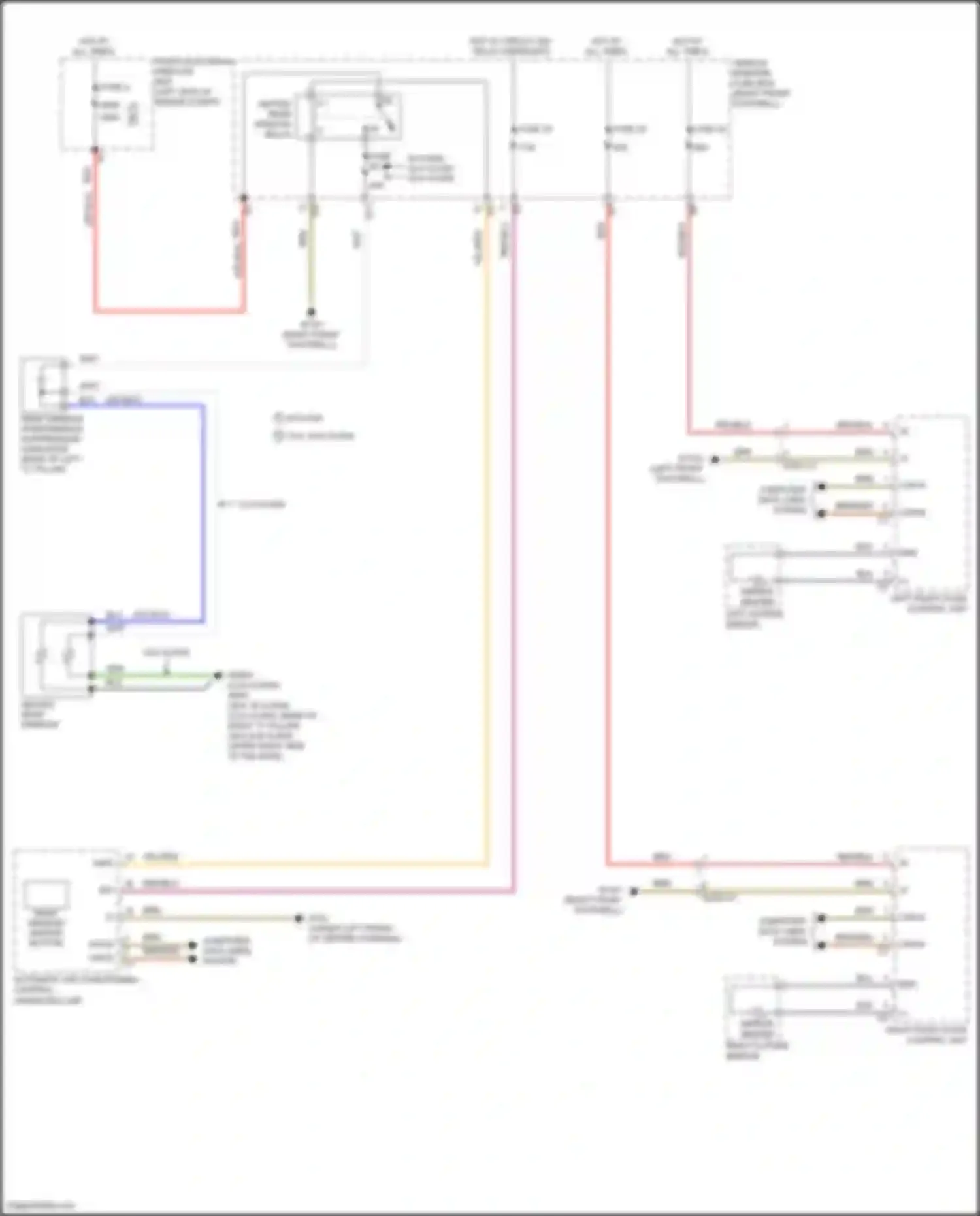 Wiring diagram rear window heater button for Mercedes-Benz B-class W246 facelift (2014-2018) (3 of 3)