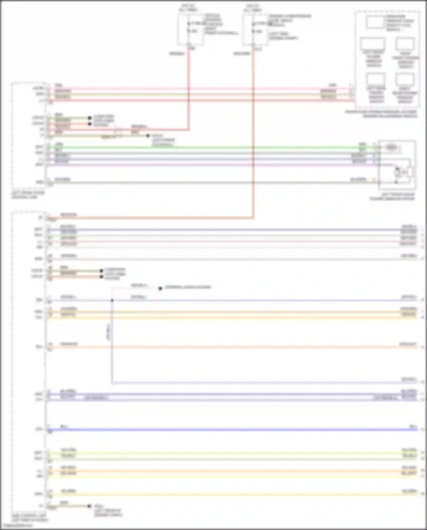 Wiring diagram right front power window switch for Mercedes-Benz B-class W246 facelift (2014-2018) (1 of 1)