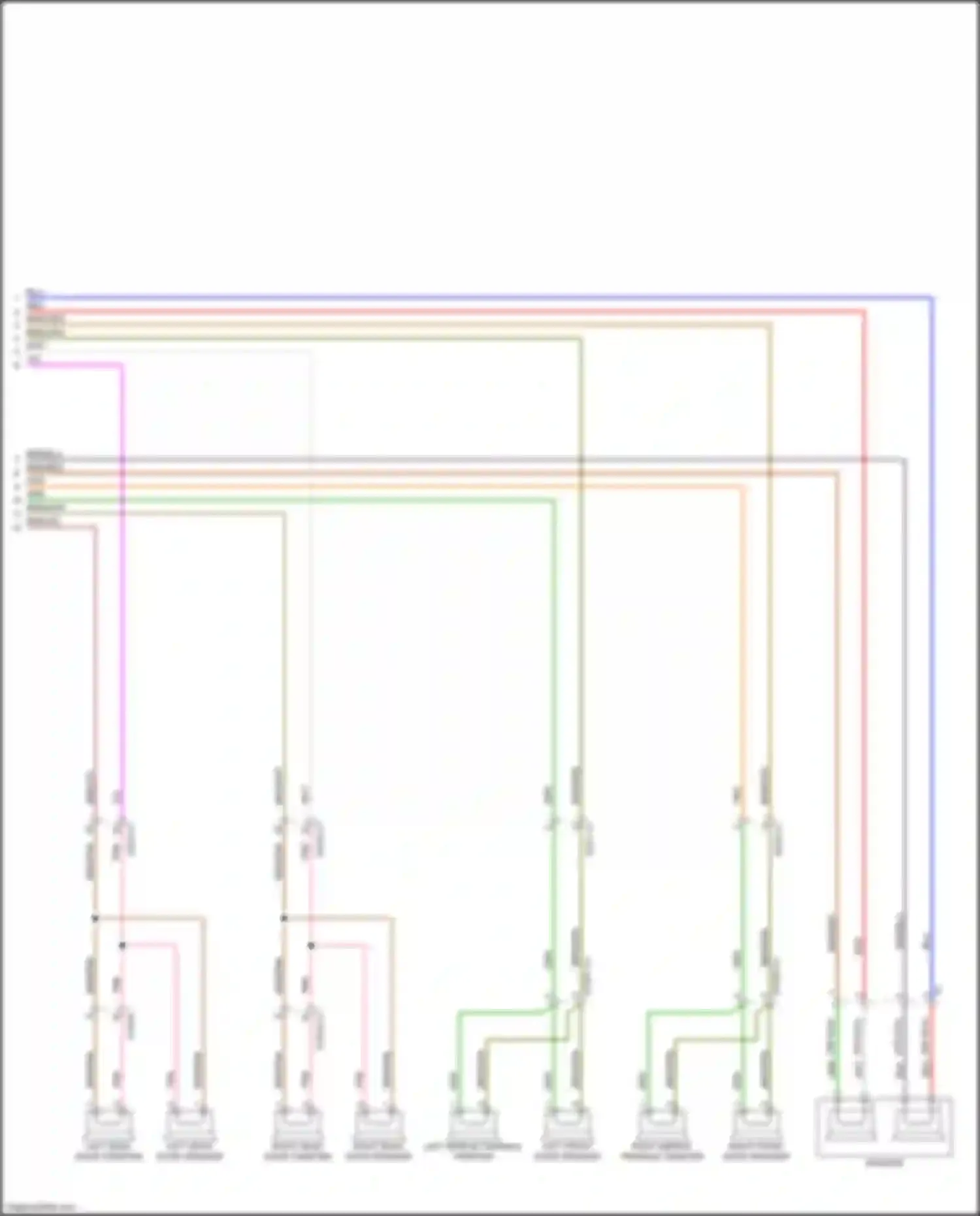 Wiring diagram right mirror triangle tweeter for Mercedes-Benz B-class W246 facelift (2014-2018) (3 of 3)