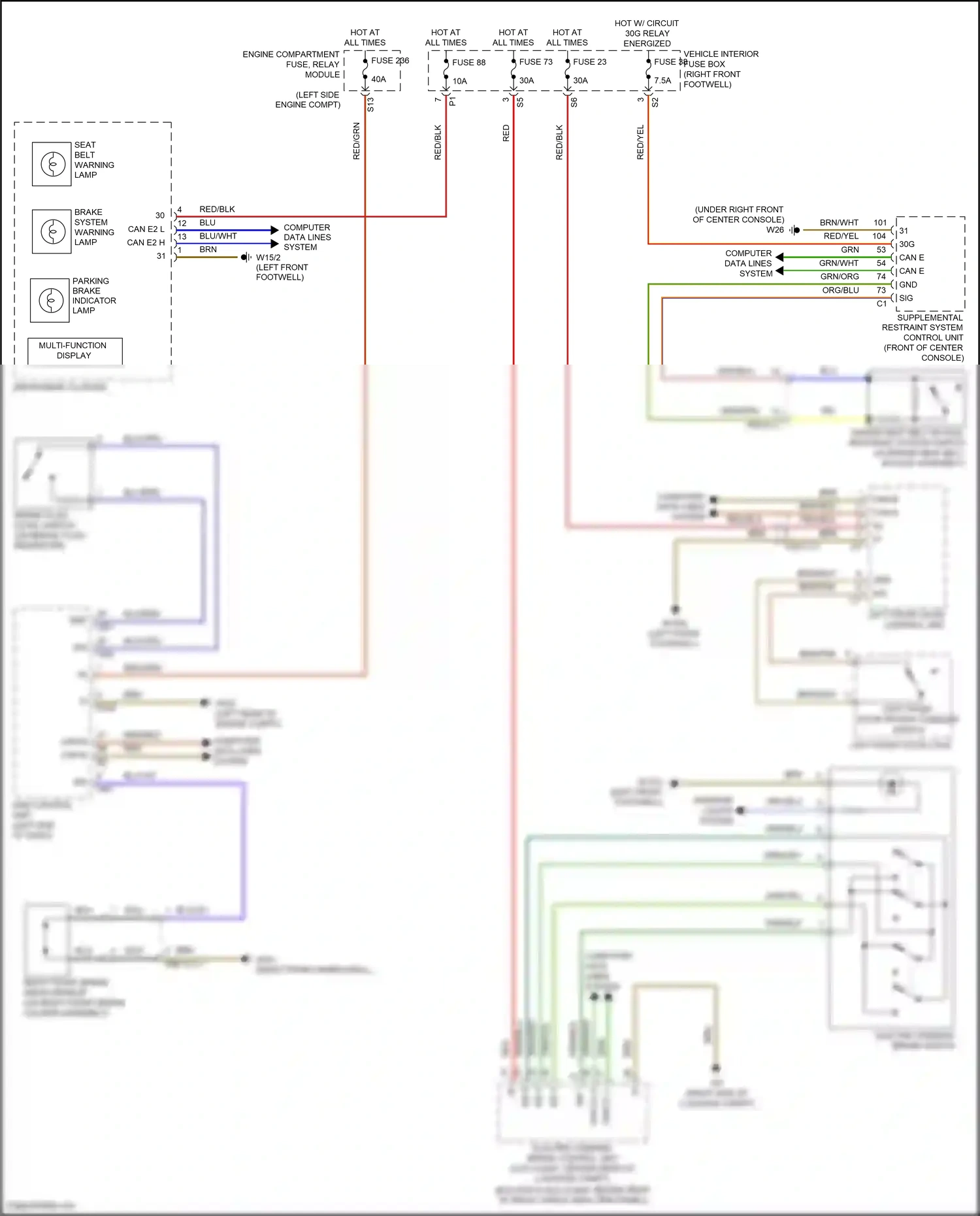 Mercedes-Benz B-class W246 facelift (2014-2018) sam control unit wiring diagram  (13 of 14)