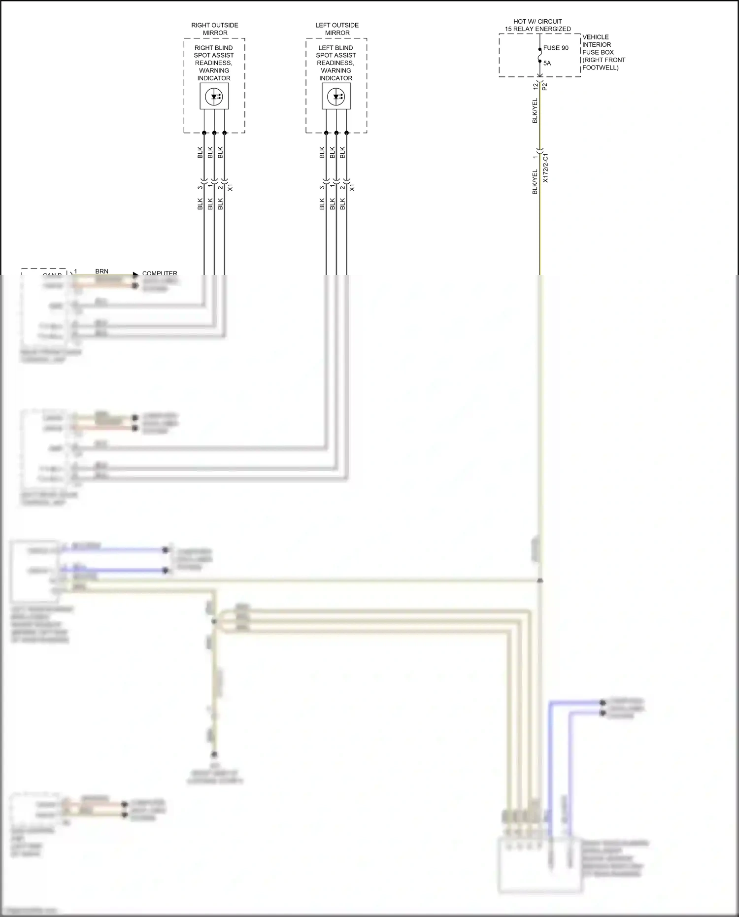 Mercedes-Benz B-class W246 facelift (2014-2018) sam control unit wiring diagram  (1 of 14)