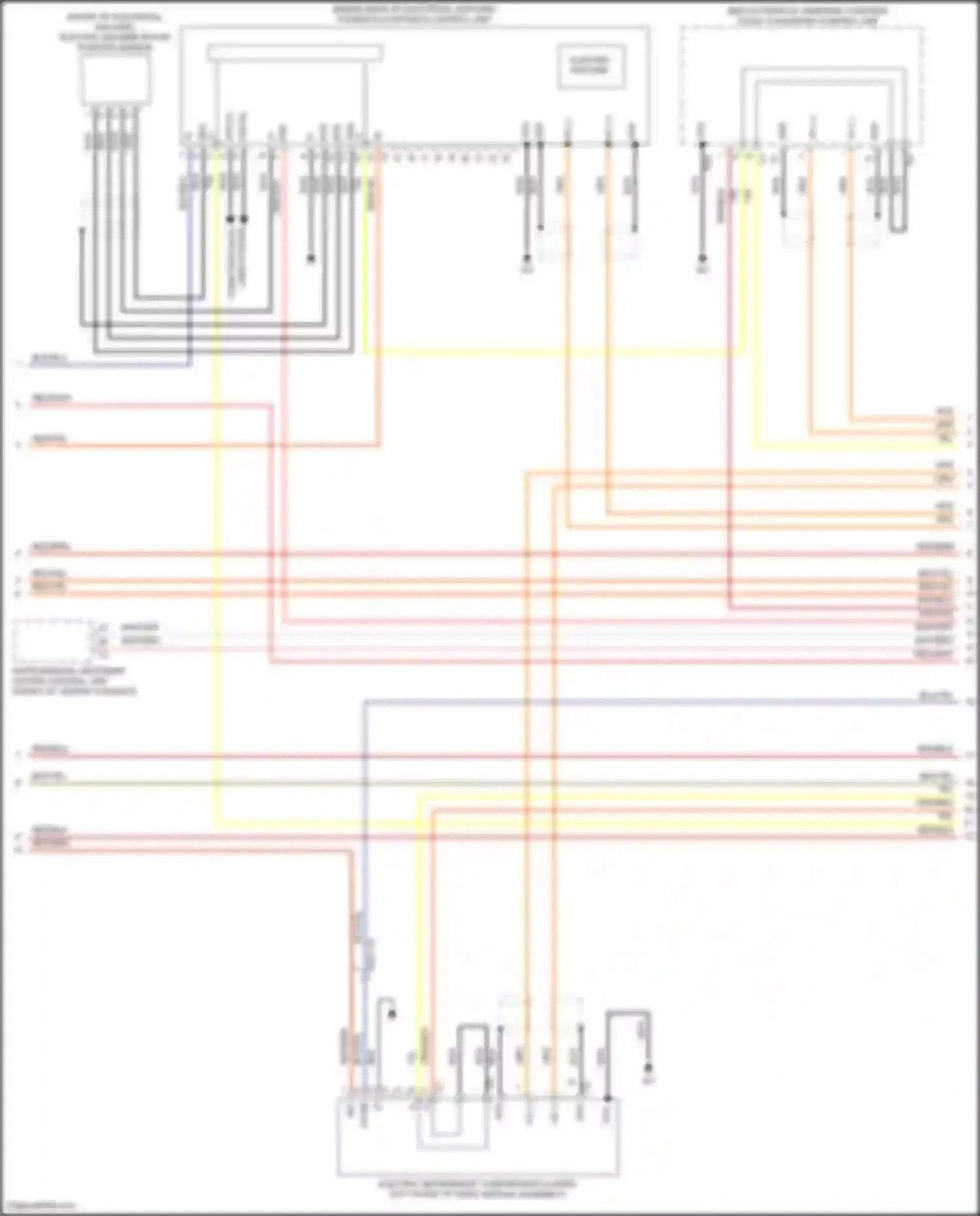 Wiring diagram supplemental restraint system control unit for Mercedes-Benz B-class W246 facelift (2014-2018) (8 of 8)