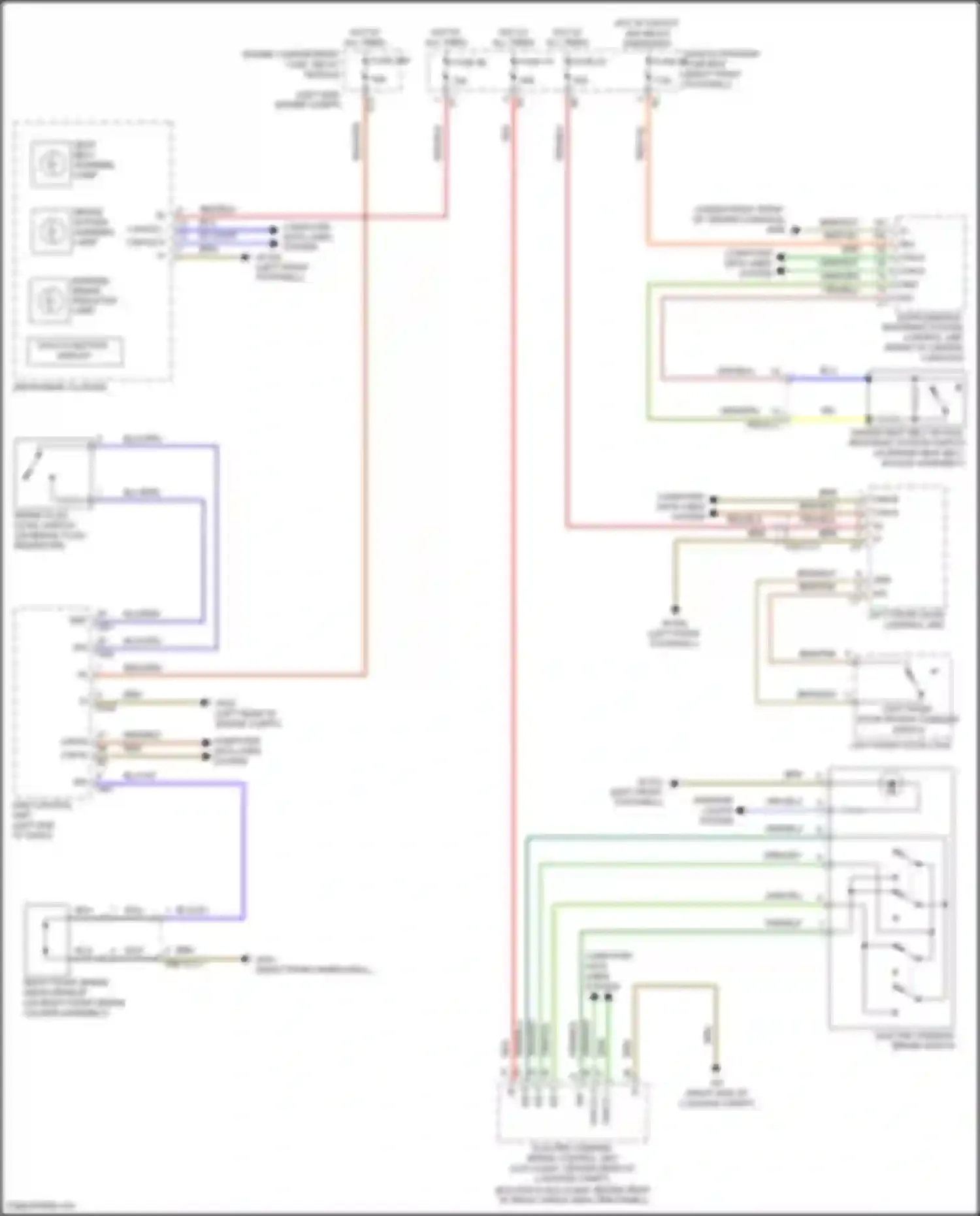 Wiring diagram supplemental restraint system control unit for Mercedes-Benz B-class W246 facelift (2014-2018) (4 of 8)
